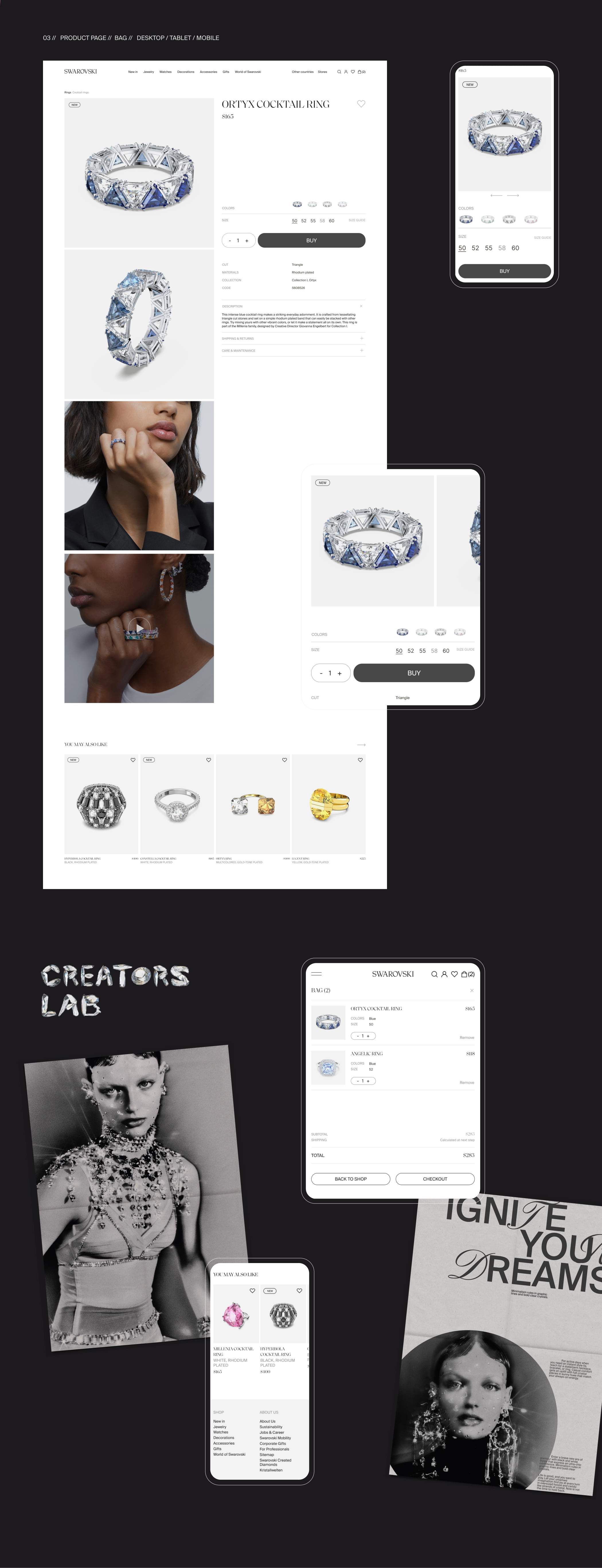 SWAROVSKI E-commerce redesign — Изображение №4 — Интерфейсы, Графика на Dprofile