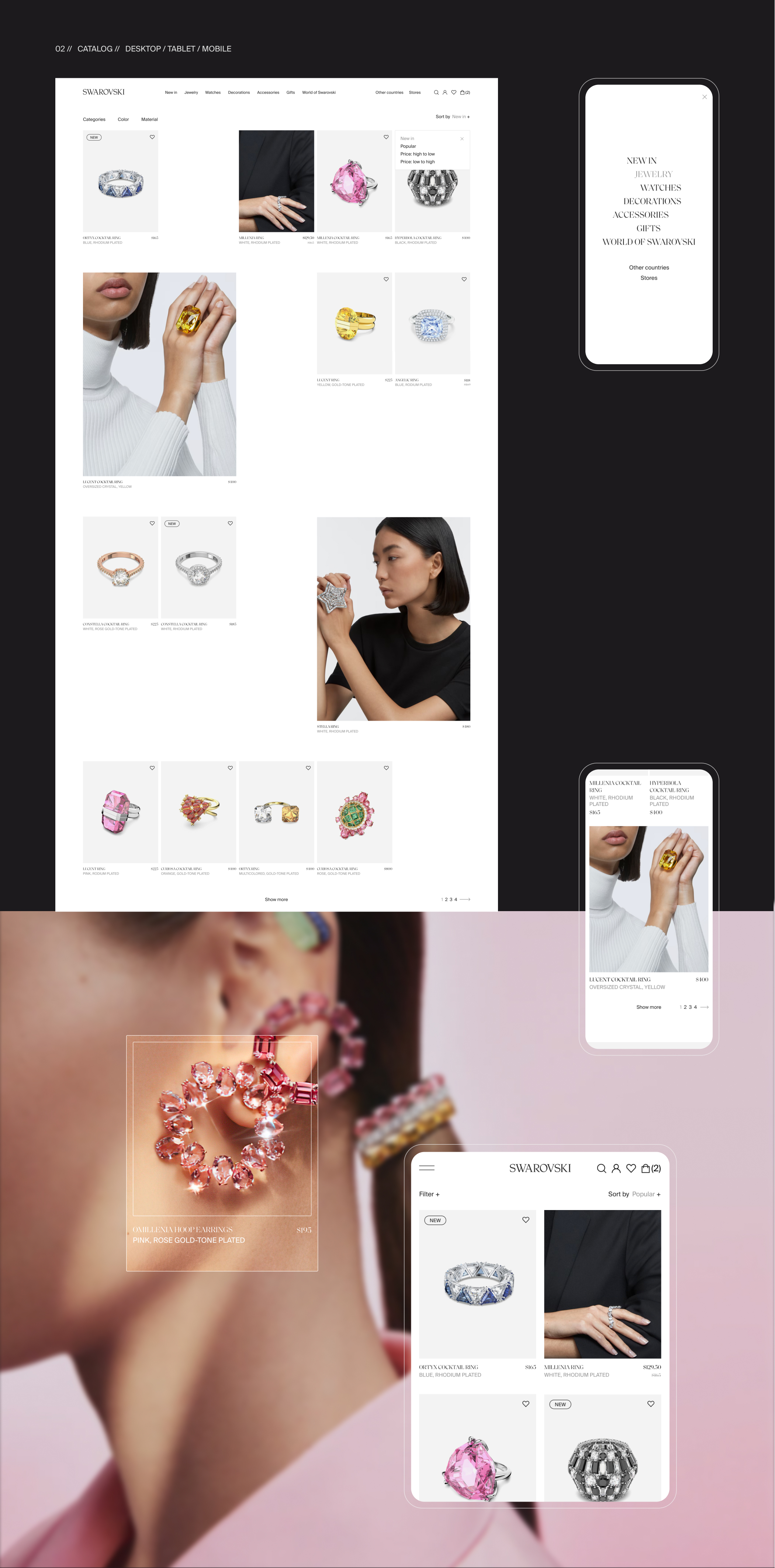 SWAROVSKI E-commerce redesign — Изображение №3 — Интерфейсы, Графика на Dprofile