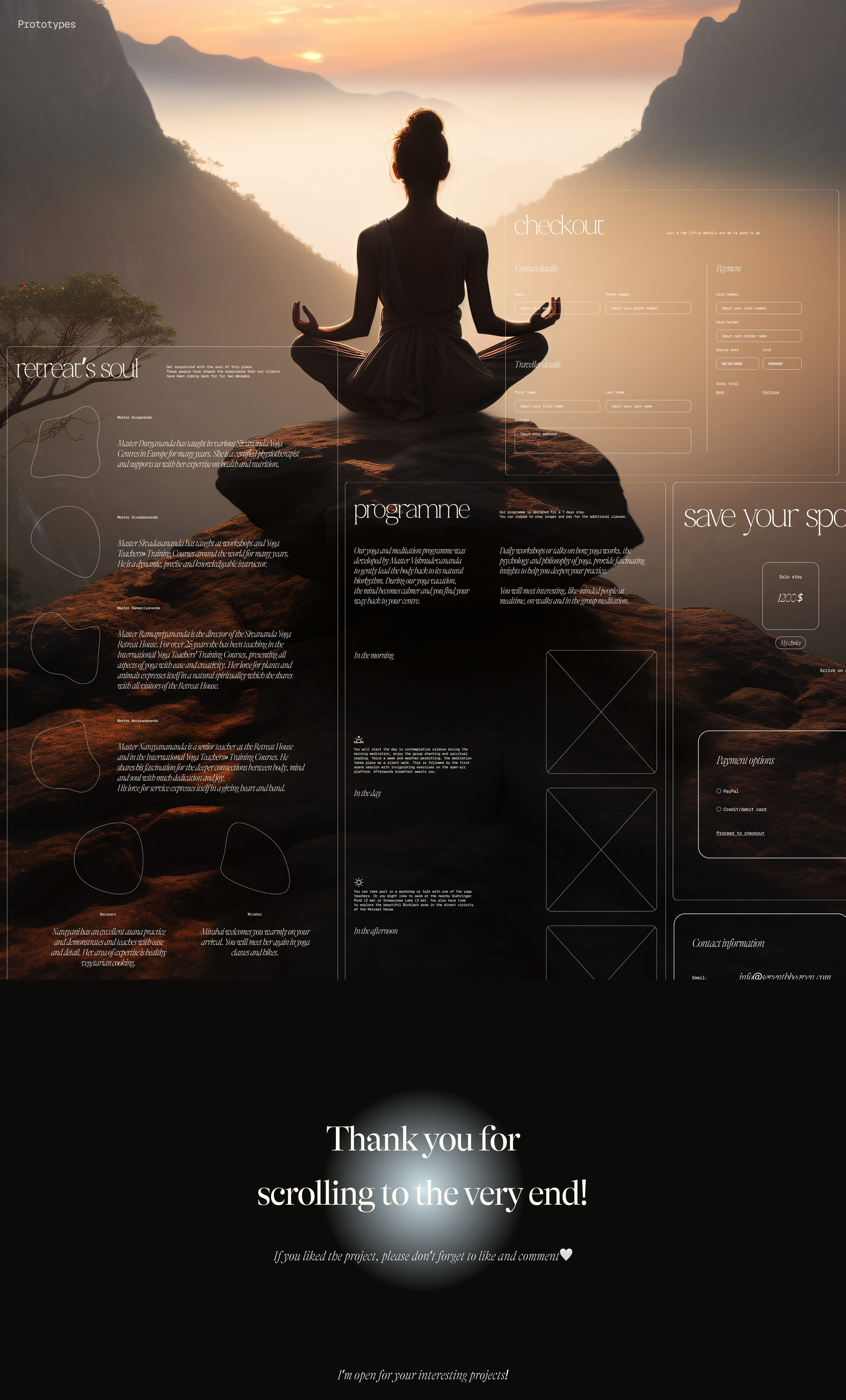 Website for a Yoga retreat — Изображение №7 — Интерфейсы на Dprofile