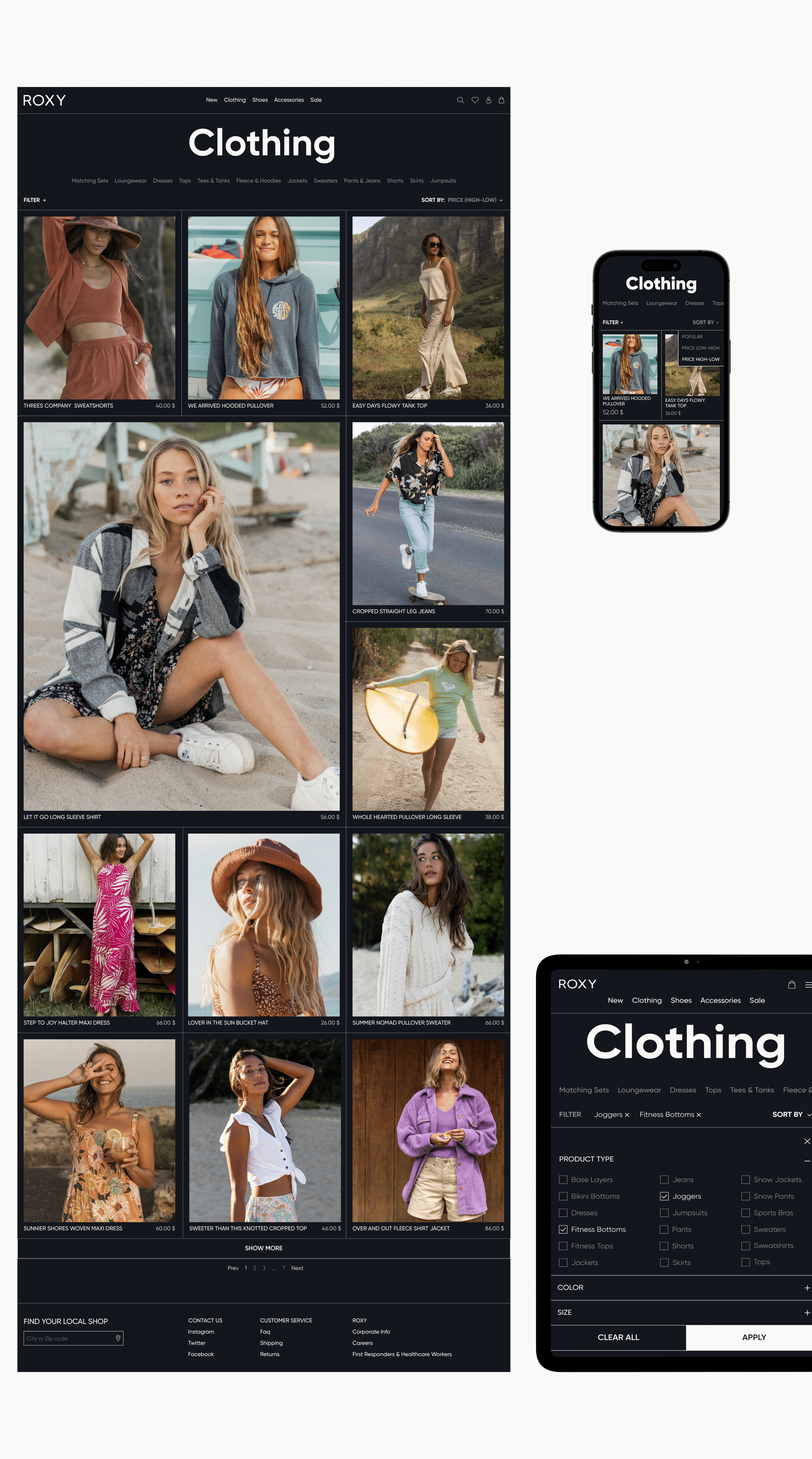 ROXY | E-commerce Redesign — Изображение №4 — Интерфейсы на Dprofile