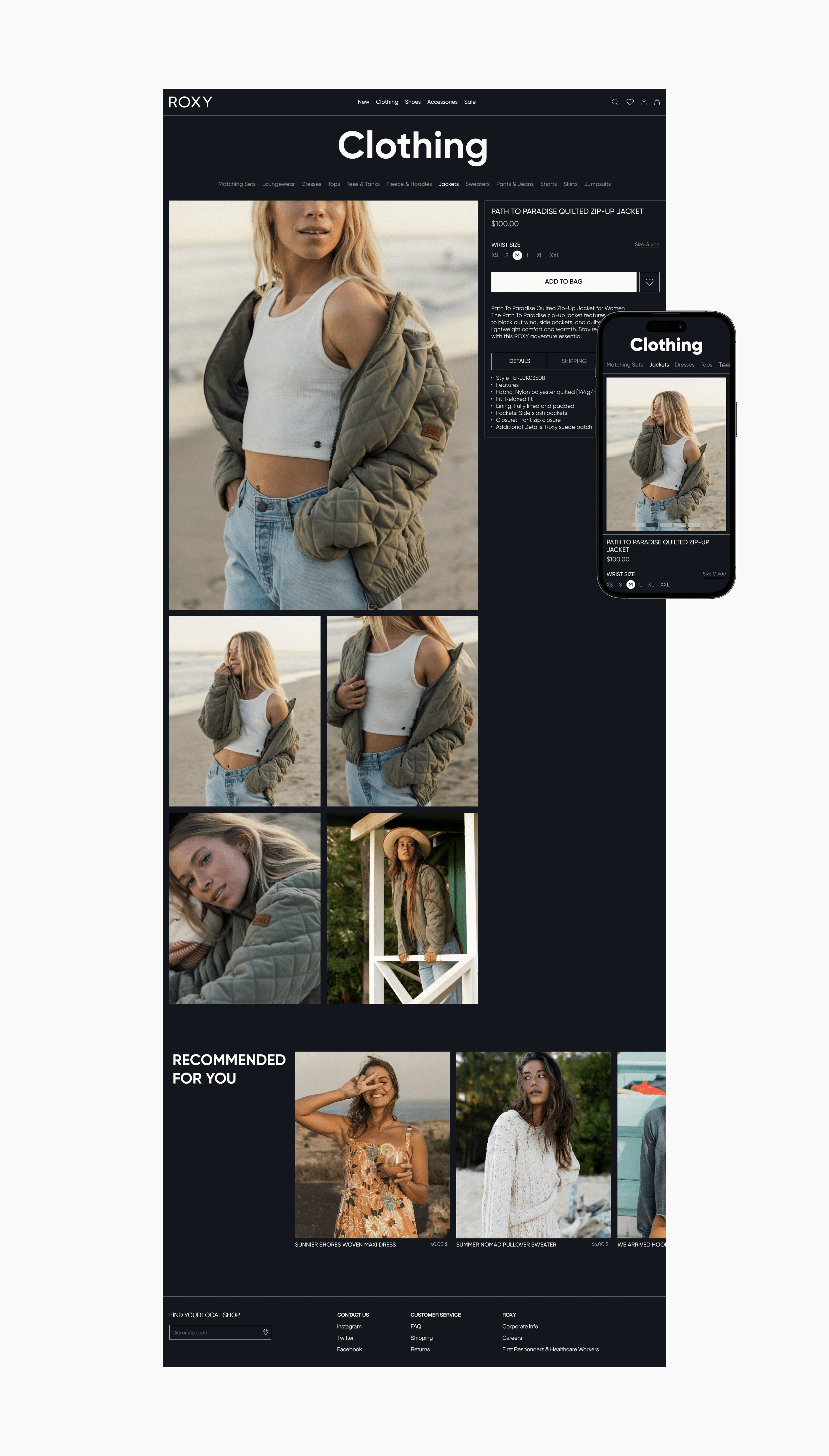 ROXY | E-commerce Redesign — Изображение №6 — Интерфейсы на Dprofile