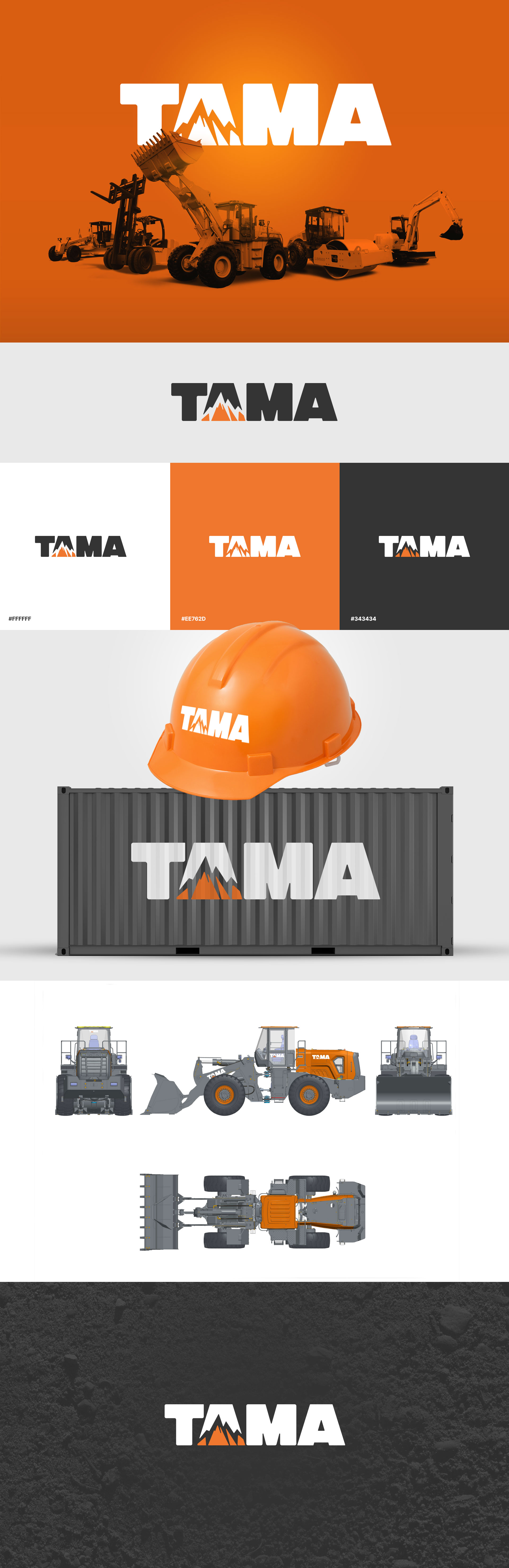 TAMA. Логотип строительной техники — Изображение №1 — Брендинг на Dprofile