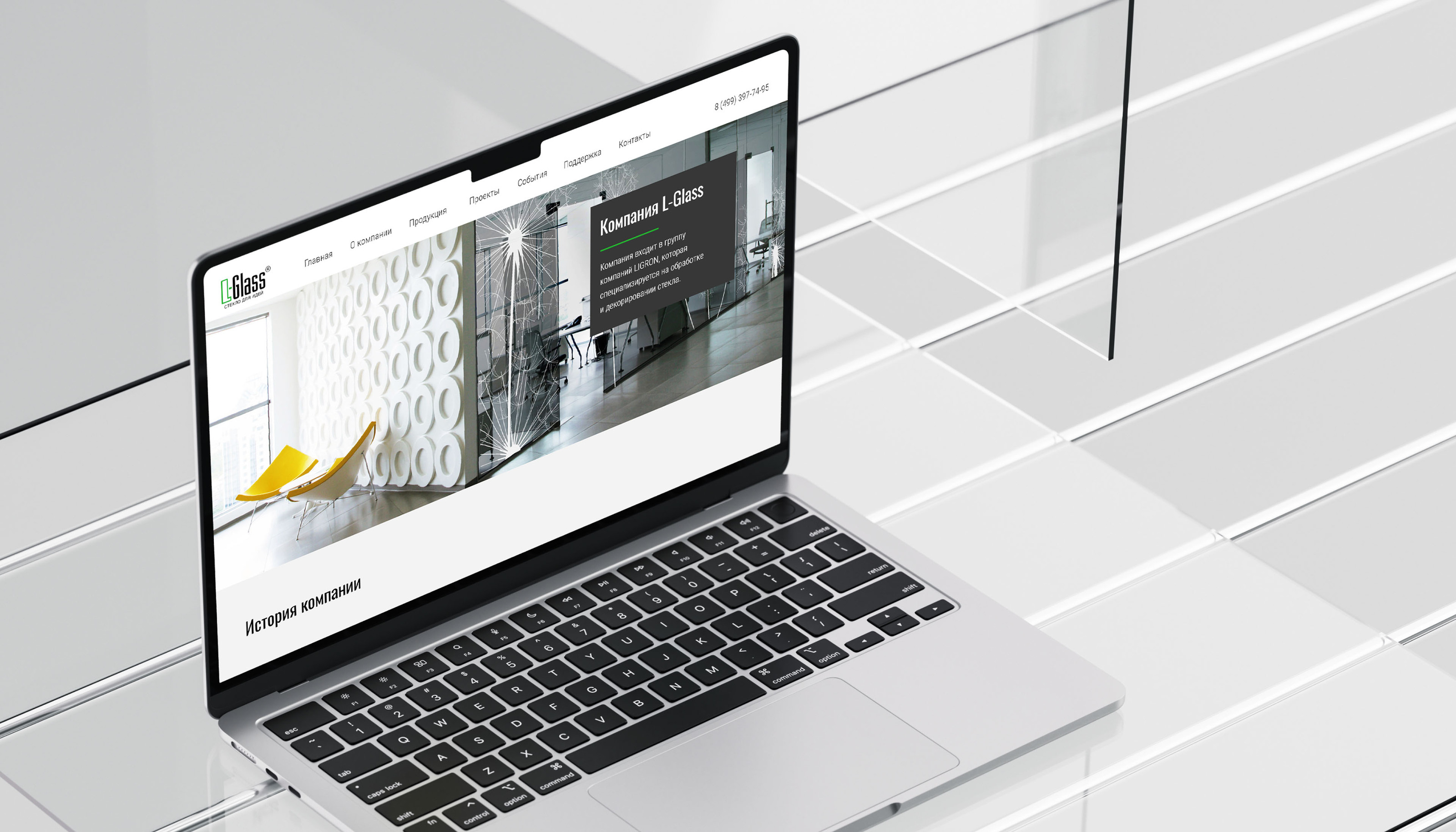 L-Glass | сайт декорирования стекла | UX/UI — Изображение №1 — Интерфейсы на Dprofile
