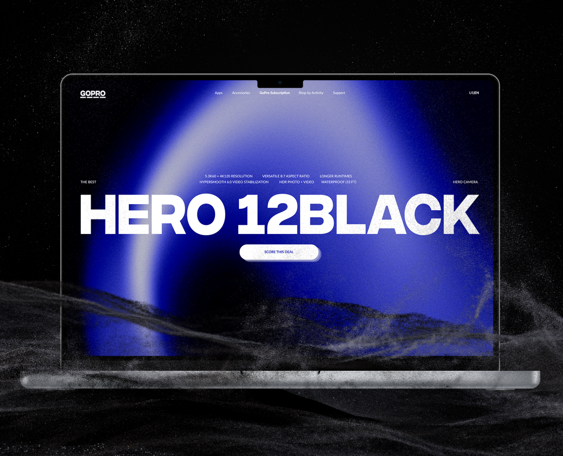 GOPRO HERO 12BLACK | Landing Page Redesing — Интерфейсы, Графика на Dprofile