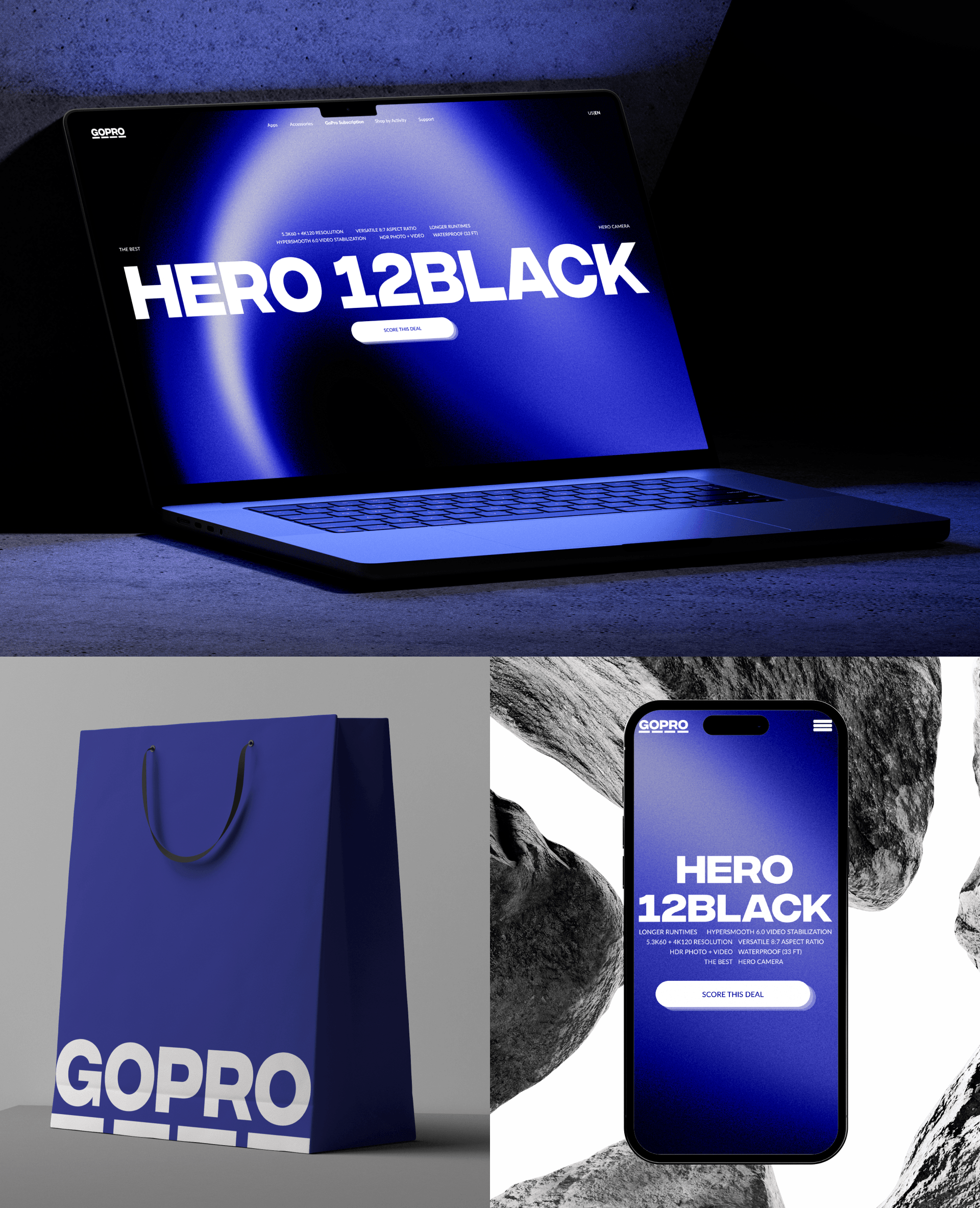 GOPRO HERO 12BLACK | Landing Page Redesing — Изображение №2 — Интерфейсы, Графика на Dprofile