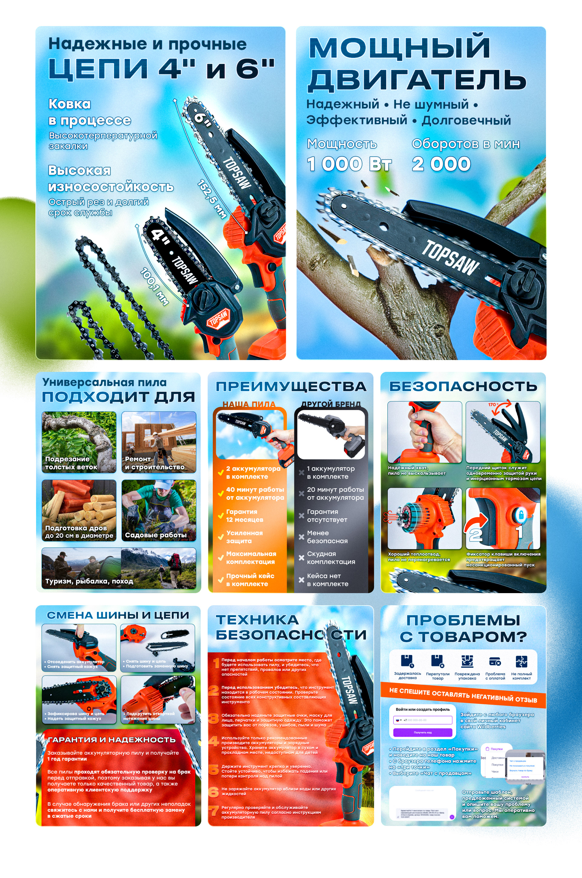 Мини пила цепная аккумуляторная | Инфографика — Изображение №5 — Графика, Маркетинг на Dprofile