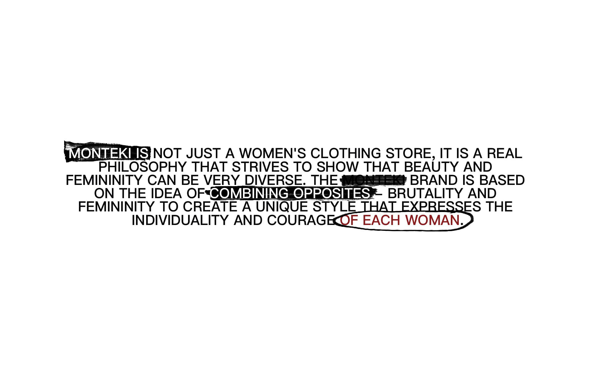 MONTEKI | WOMEN'S CLOTHING | ЛОГОТИП | АЙДЕНТИКА — Изображение №2 — Брендинг на Dprofile
