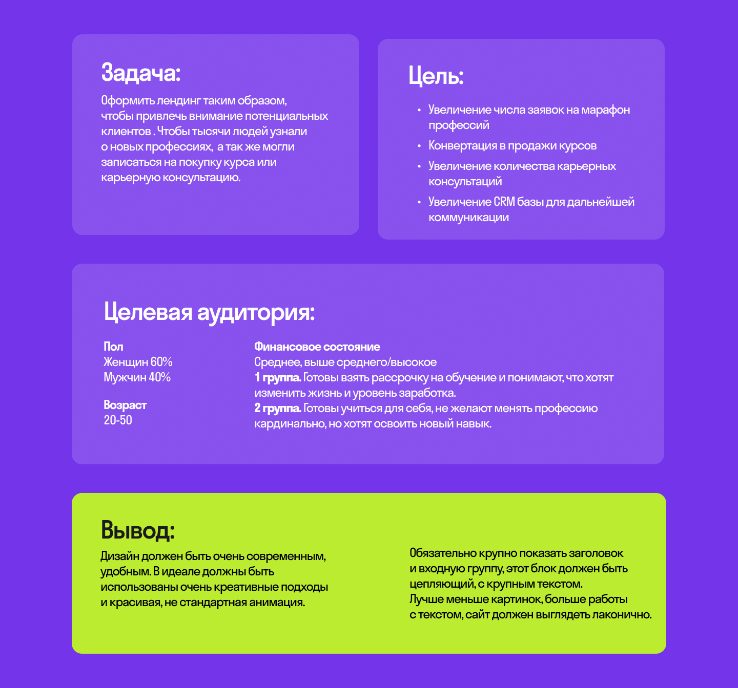 Лендинг марафона профессий — Изображение №2 — Маркетинг, Интерфейсы на Dprofile