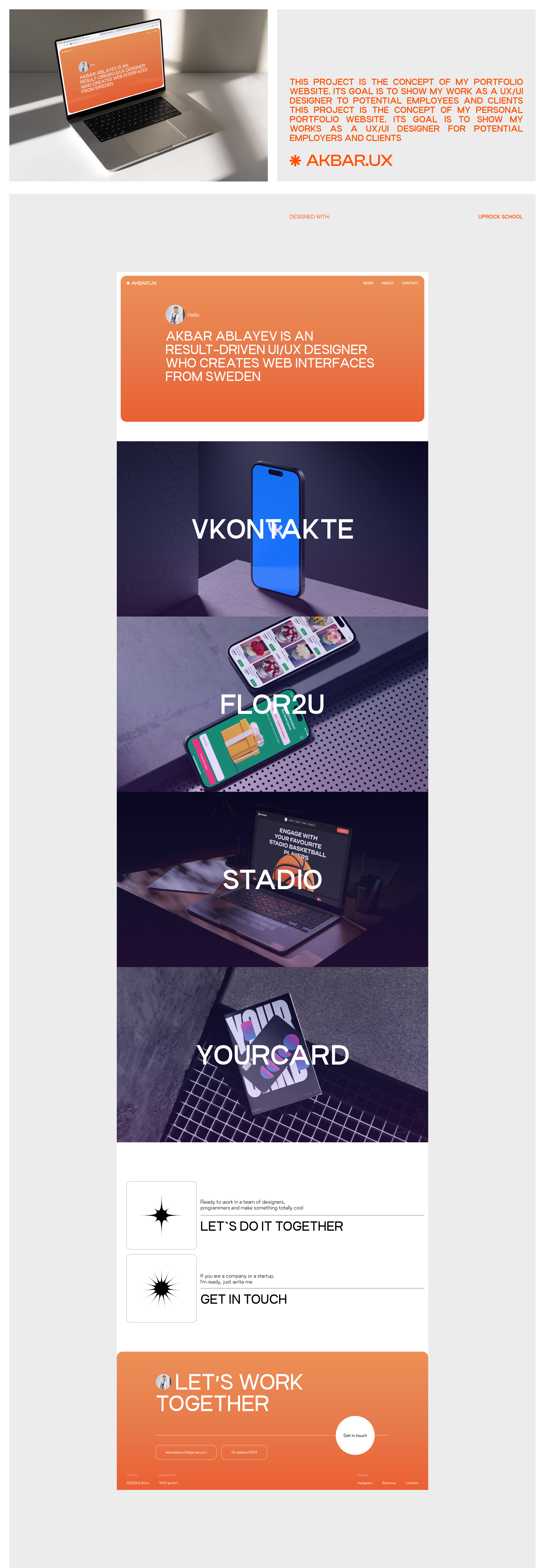 Personal Portfolio Design UI/UX — Изображение №1 — Интерфейсы, Брендинг на Dprofile