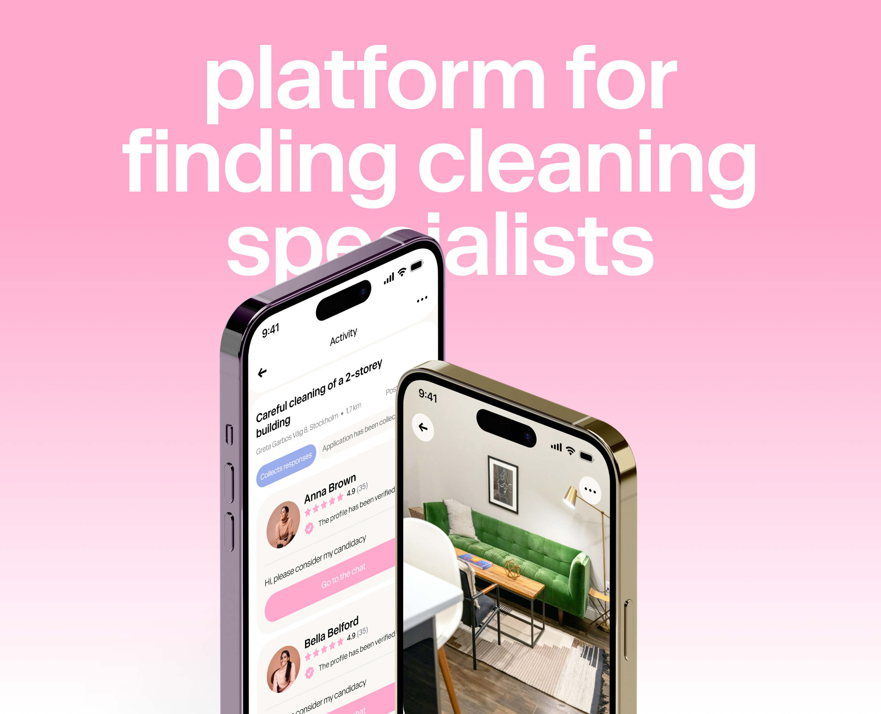 Сleaning mobile app на Dprofile