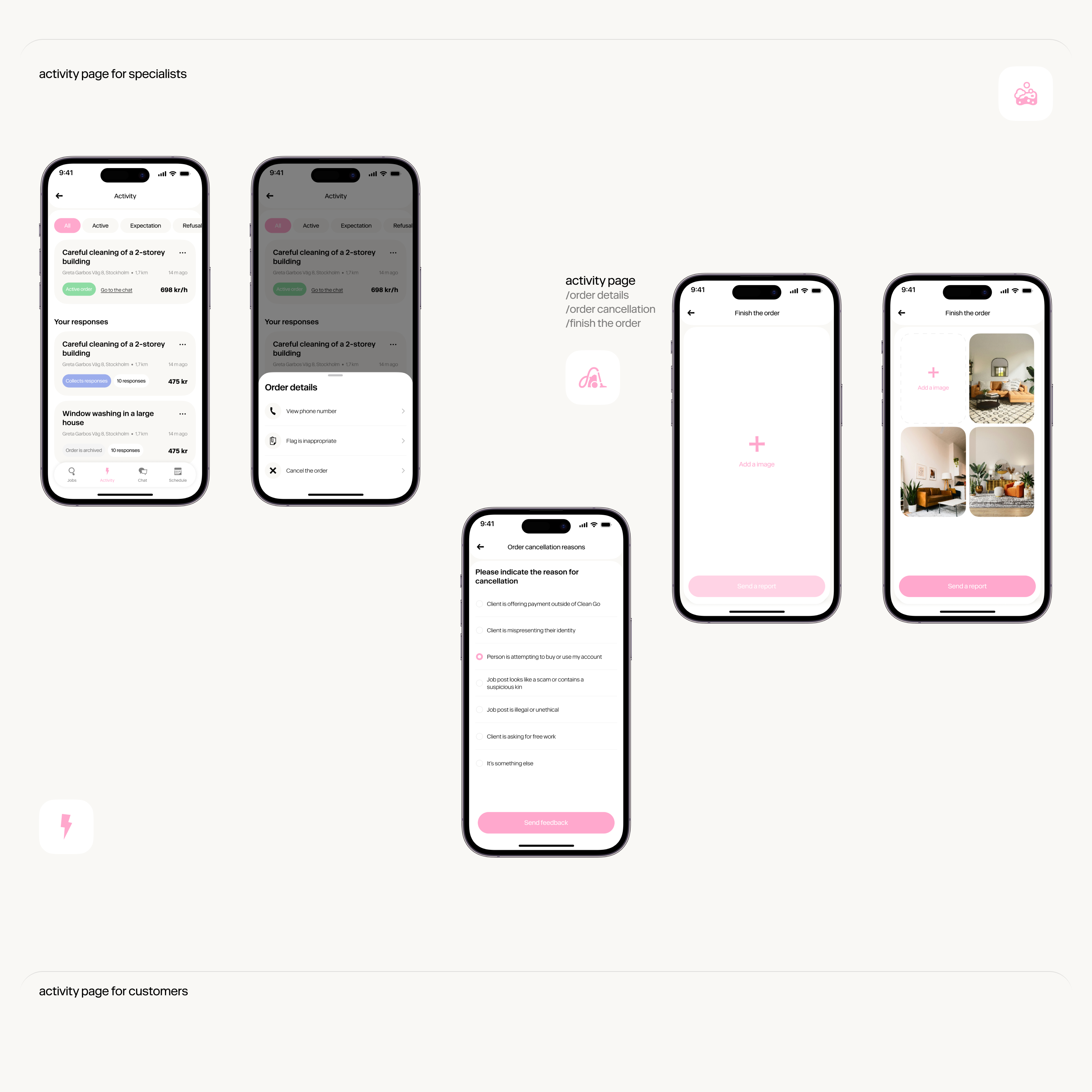 Сleaning mobile app — Изображение №7 — Интерфейсы на Dprofile