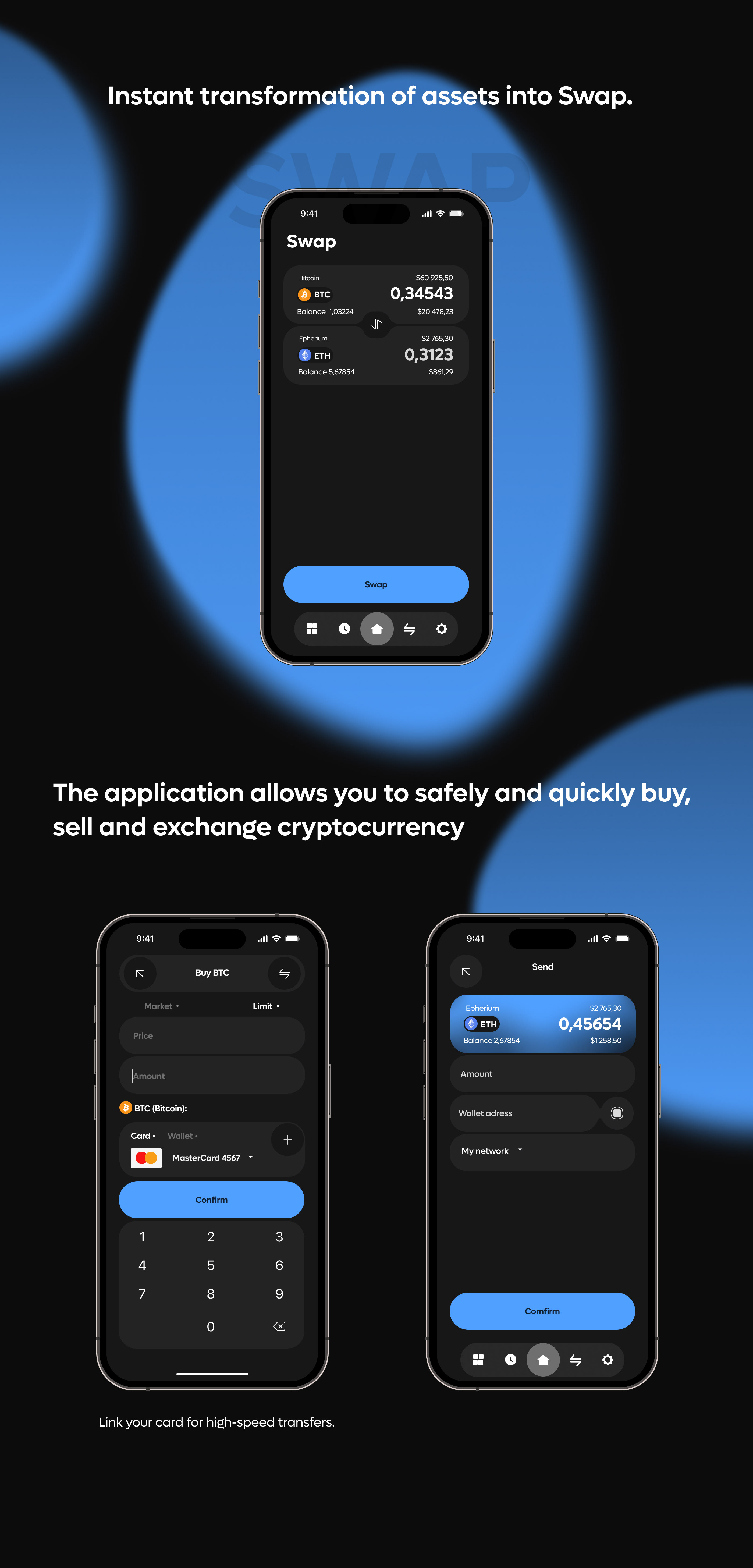 CryptiX - Crypto Wallet Mobile app UI UX design — Изображение №4 — Интерфейсы на Dprofile