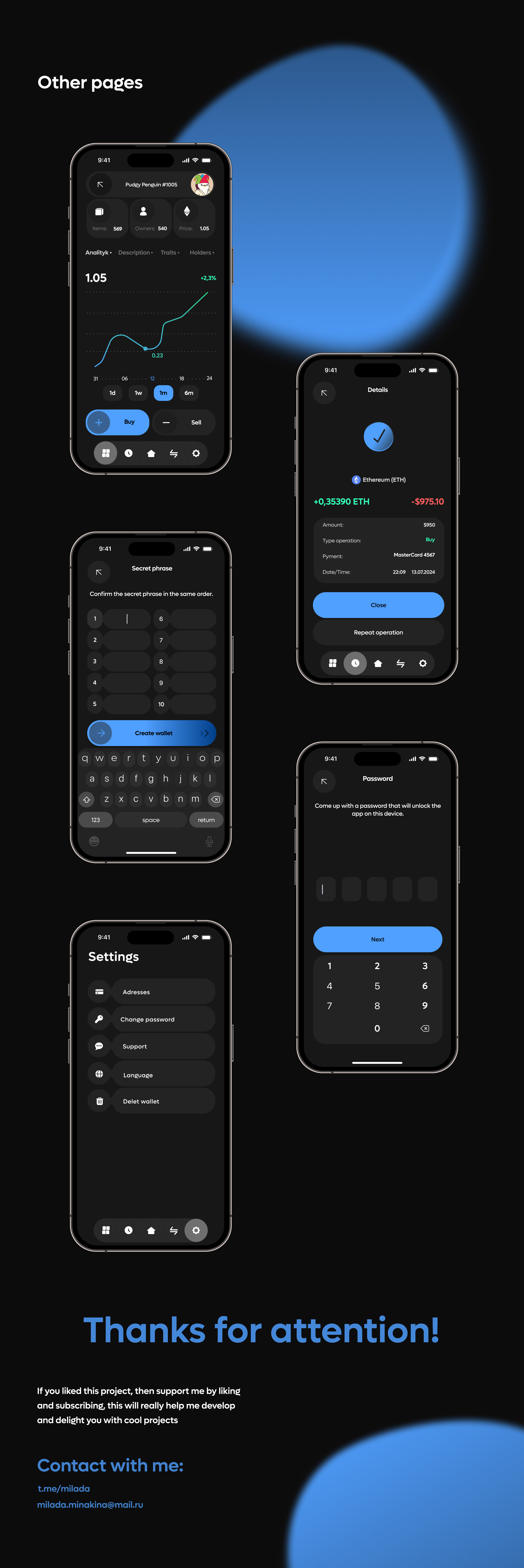 CryptiX - Crypto Wallet Mobile app UI UX design — Изображение №8 — Интерфейсы на Dprofile