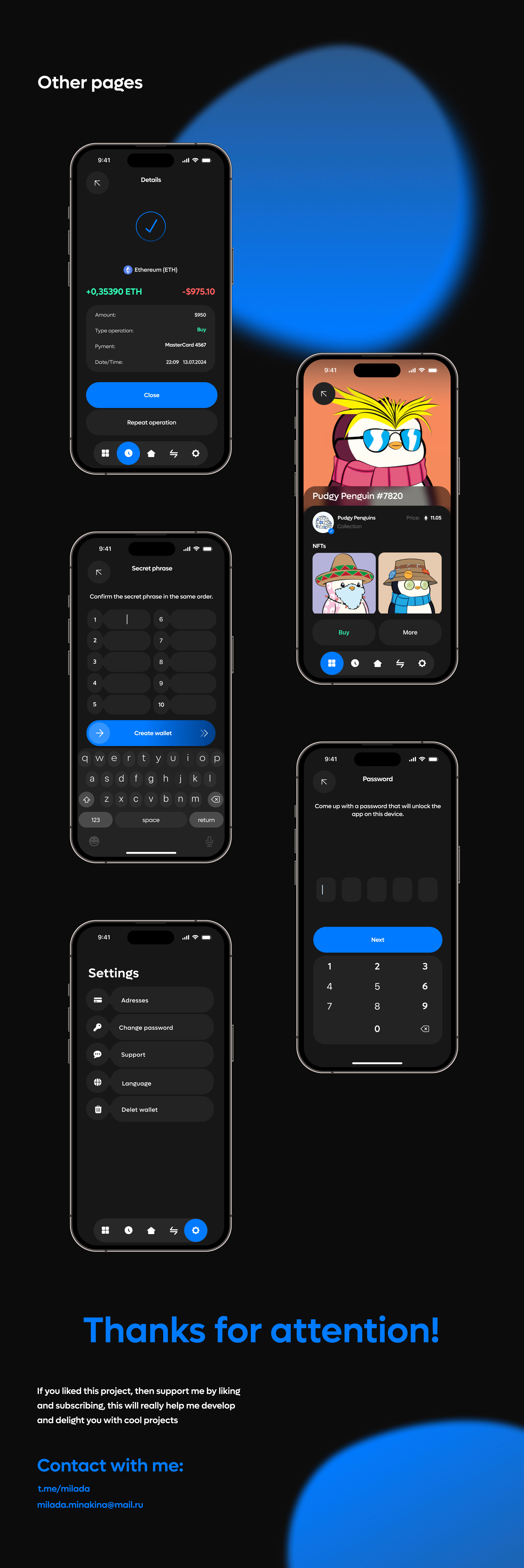 CryptiX - Крипто кошелек Mobile app UI UX design — Изображение №8 — Интерфейсы на Dprofile