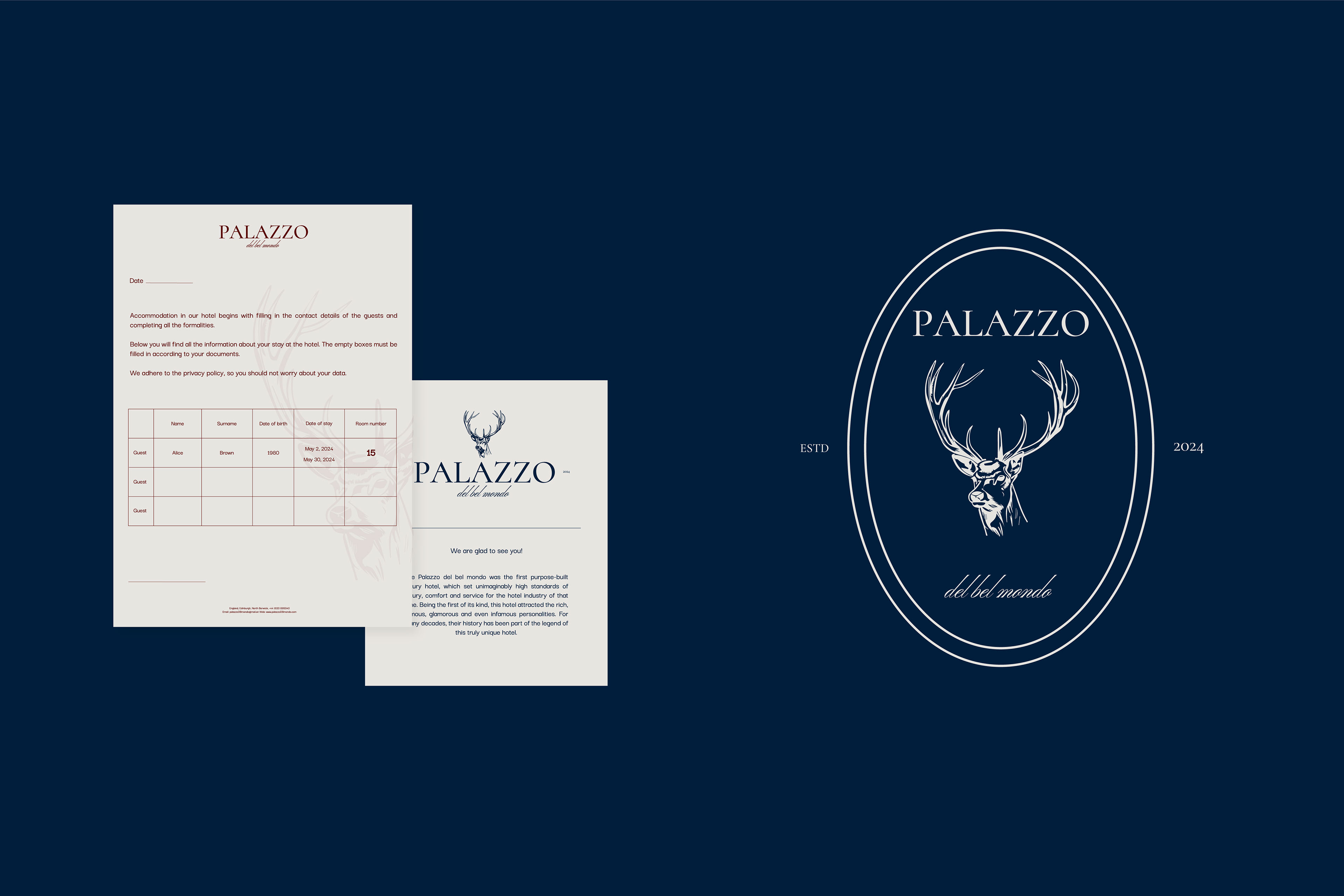 Palazzo del bel mondo/Фирменный стиль/Visual identity — Изображение №7 — Брендинг на Dprofile