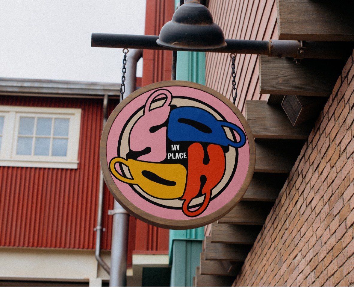 Айдентика для кафе My Place Soho — Брендинг на Dprofile