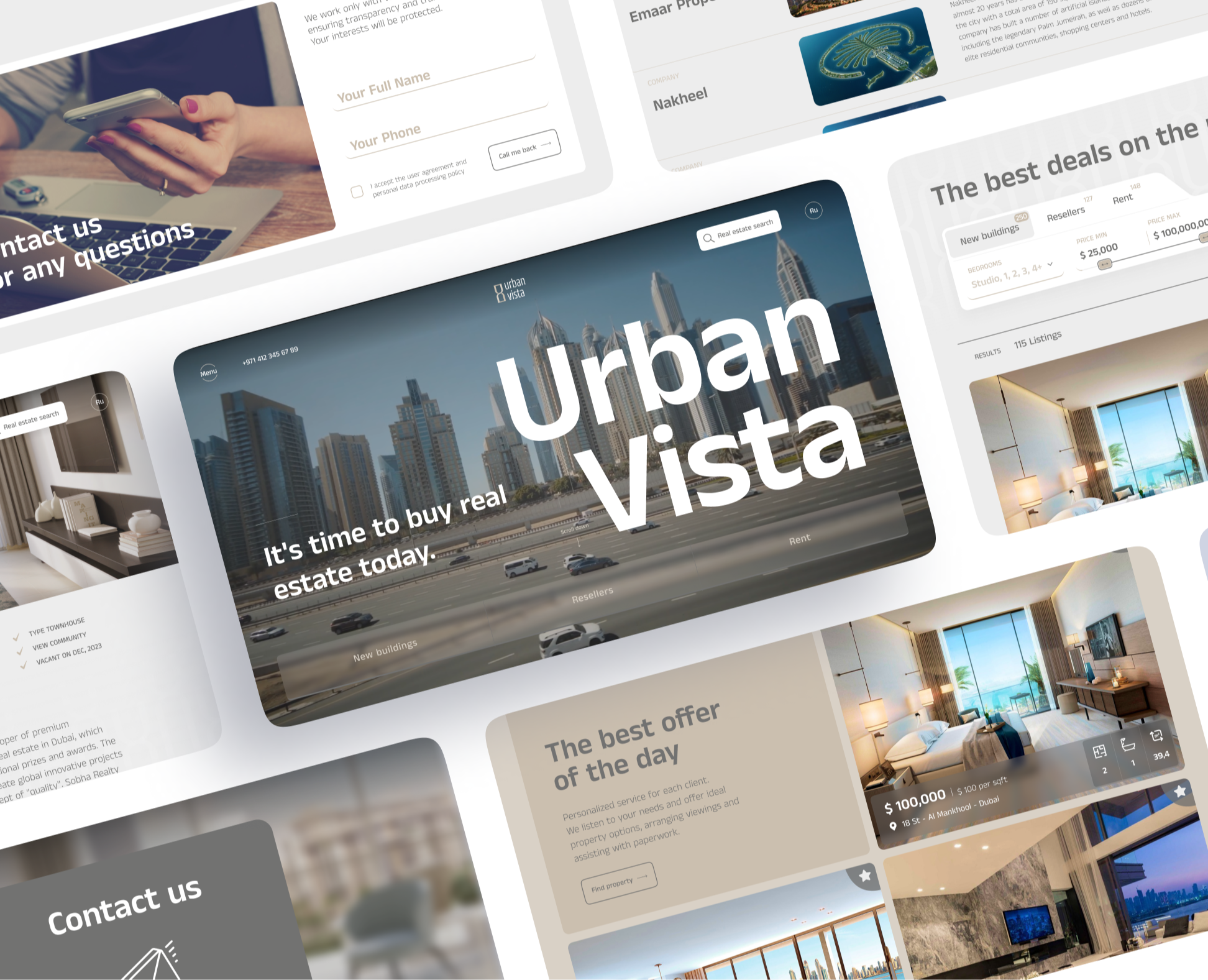 UrbanVista | Real estate | Website — Интерфейсы, Брендинг на Dprofile