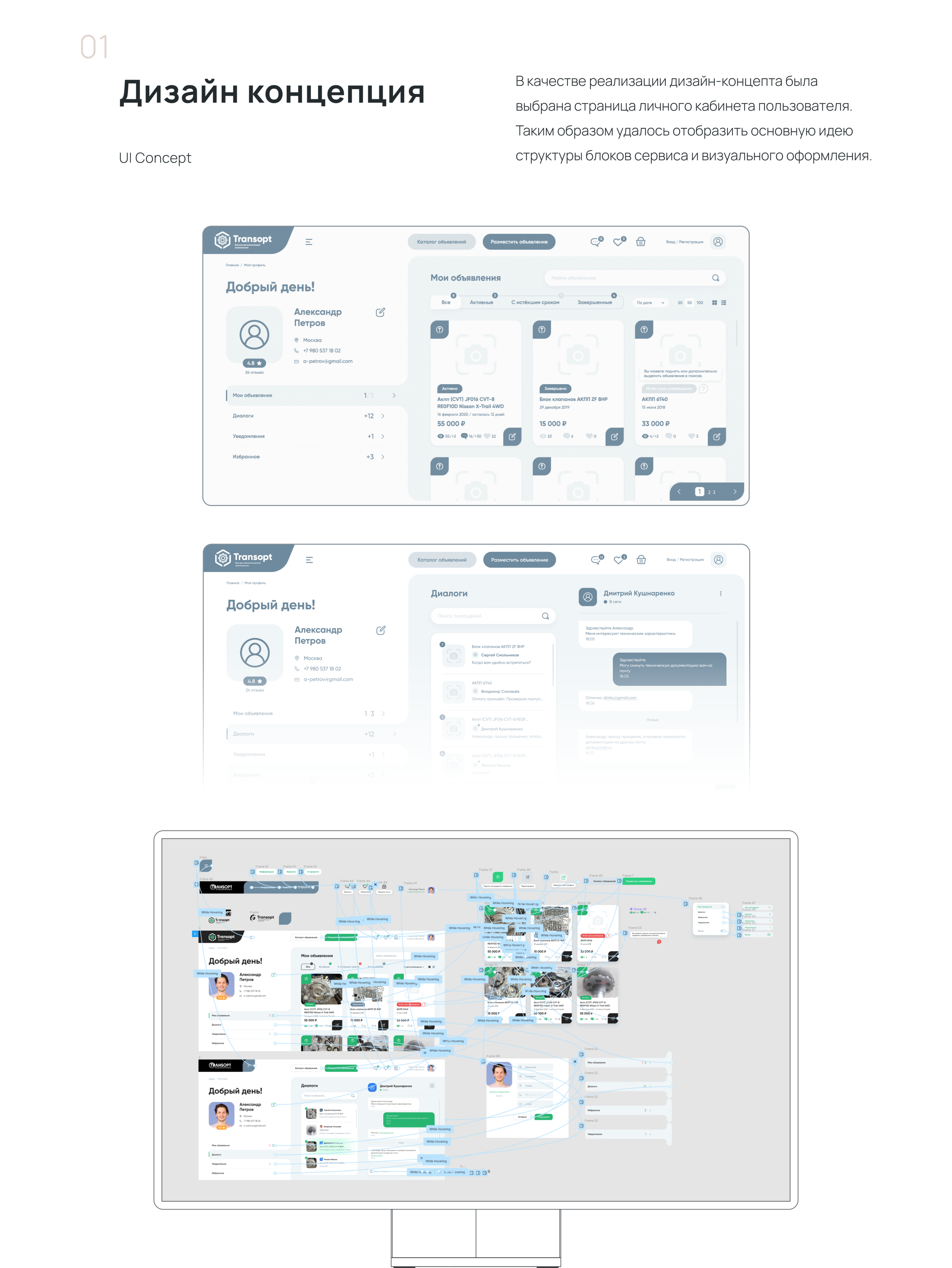 Transopt | Sale of spare parts | Bulletin board — Изображение №3 — Интерфейсы на Dprofile