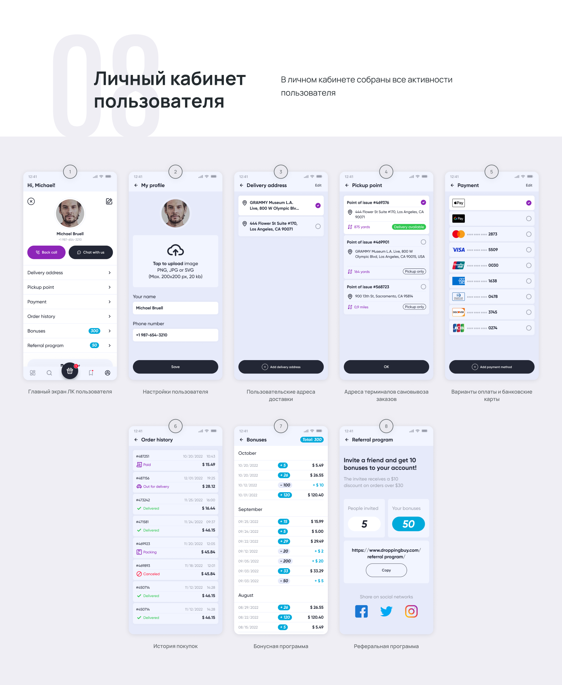 Dropping Buy | Food store — Изображение №12 — Интерфейсы на Dprofile