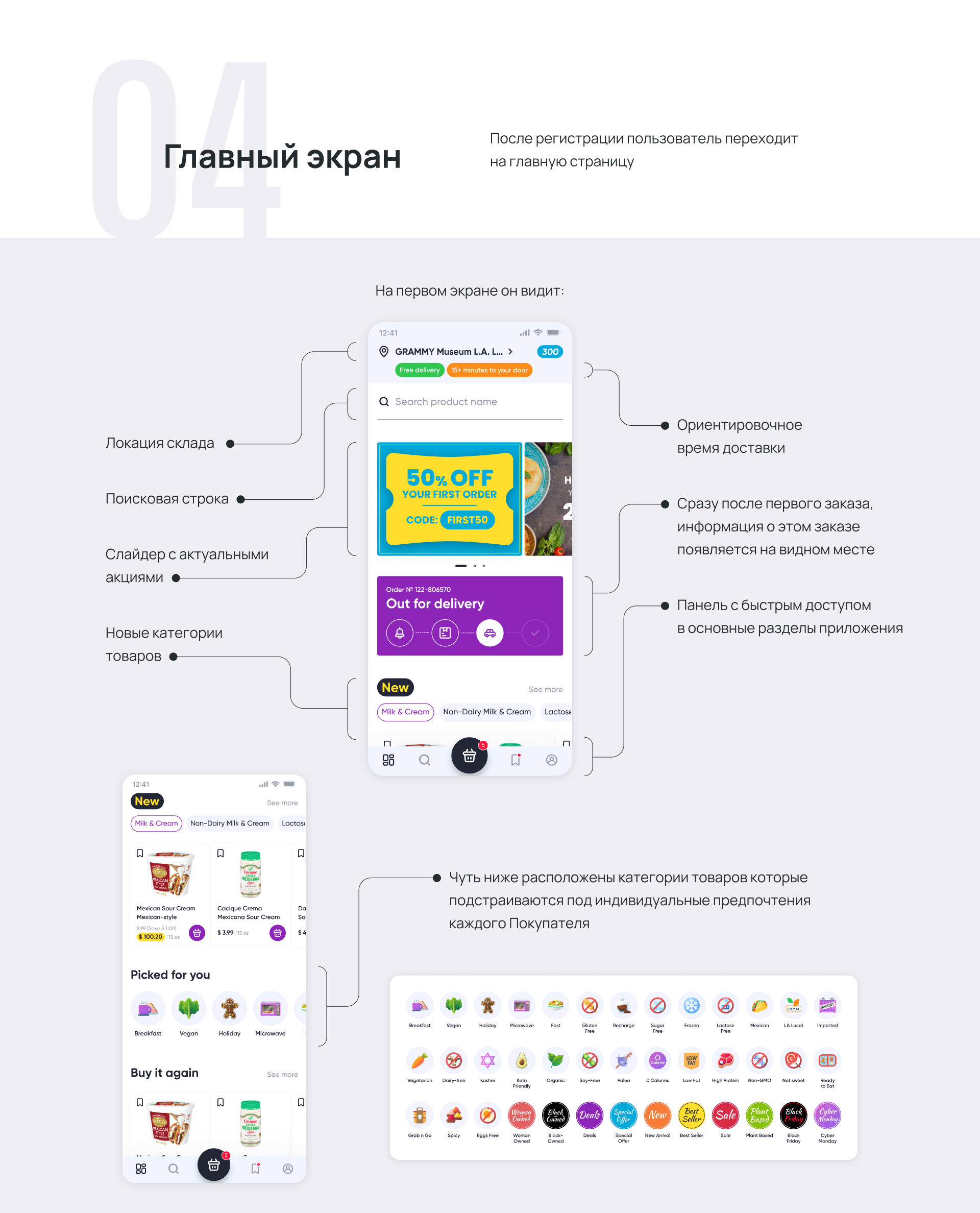Dropping Buy | Food store — Изображение №5 — Интерфейсы на Dprofile
