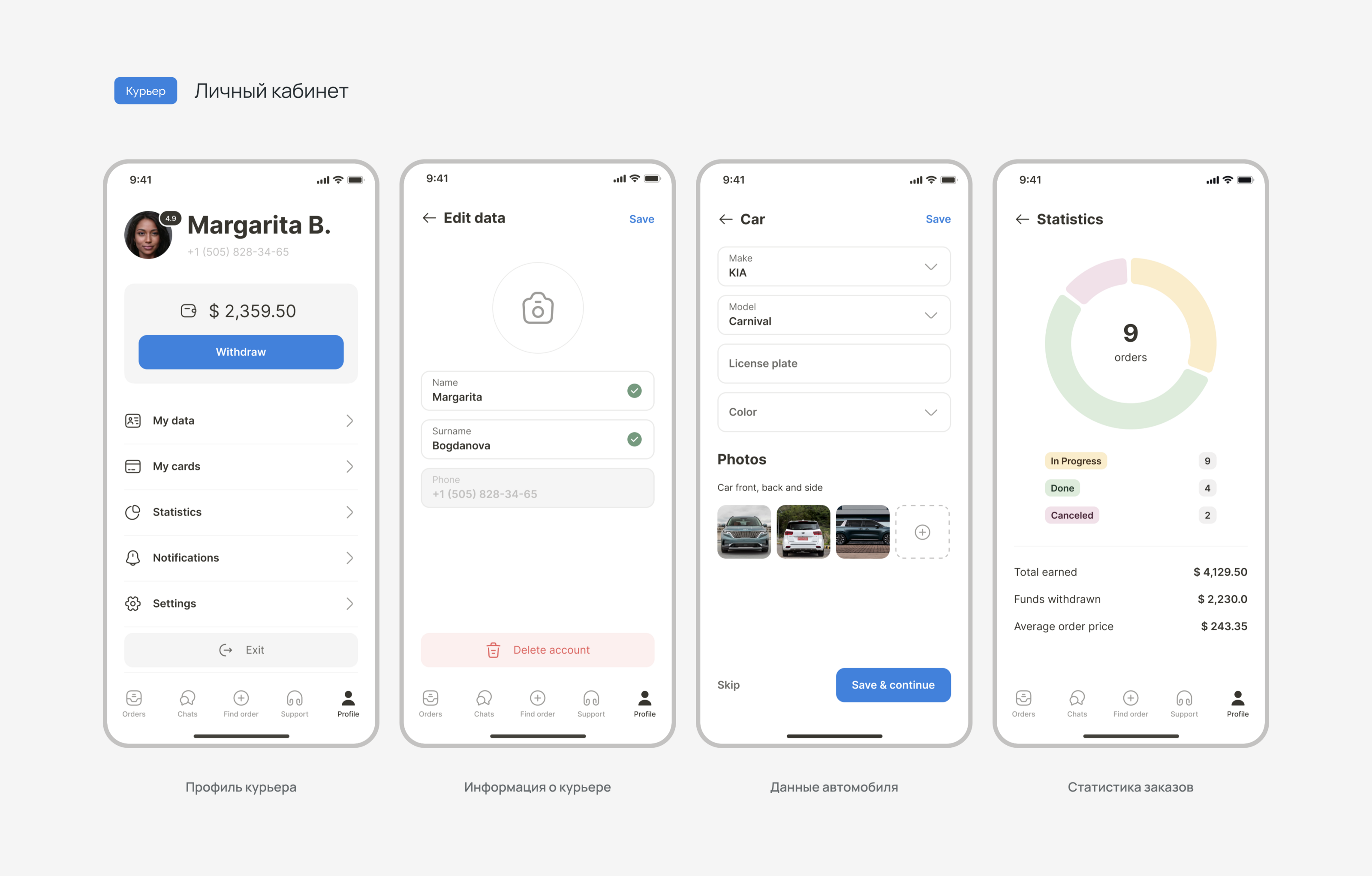 QWQER | Mobile apps for couriers and senders — Изображение №12 — Интерфейсы на Dprofile
