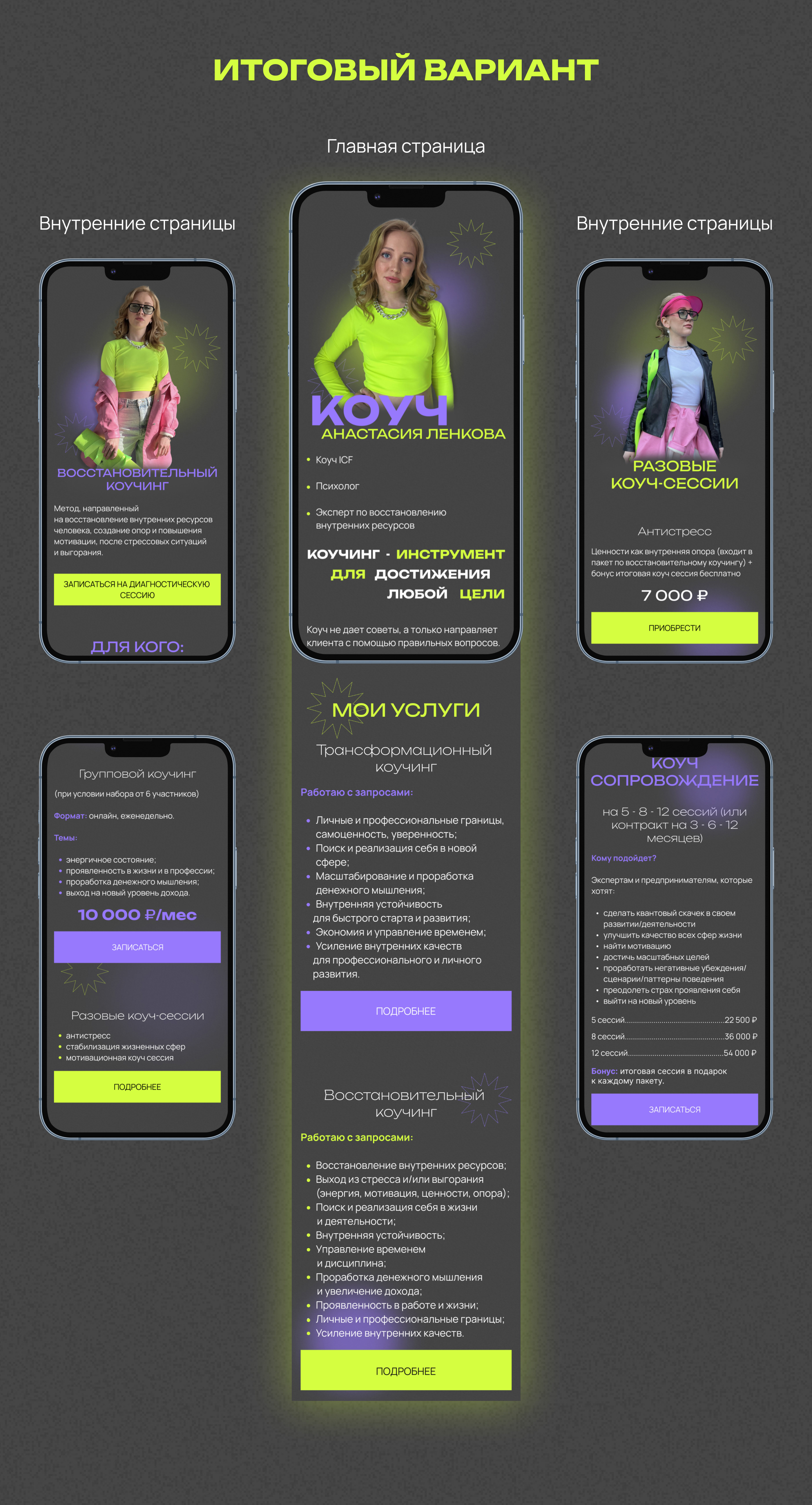 Taplink для коуча — Изображение №3 — Брендинг, Графика на Dprofile