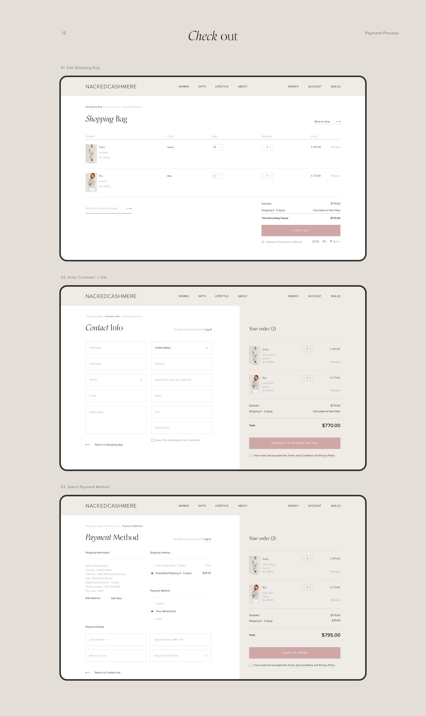Nacked Cashmere E-Store Redesign Concept — Изображение №16 — Интерфейсы на Dprofile