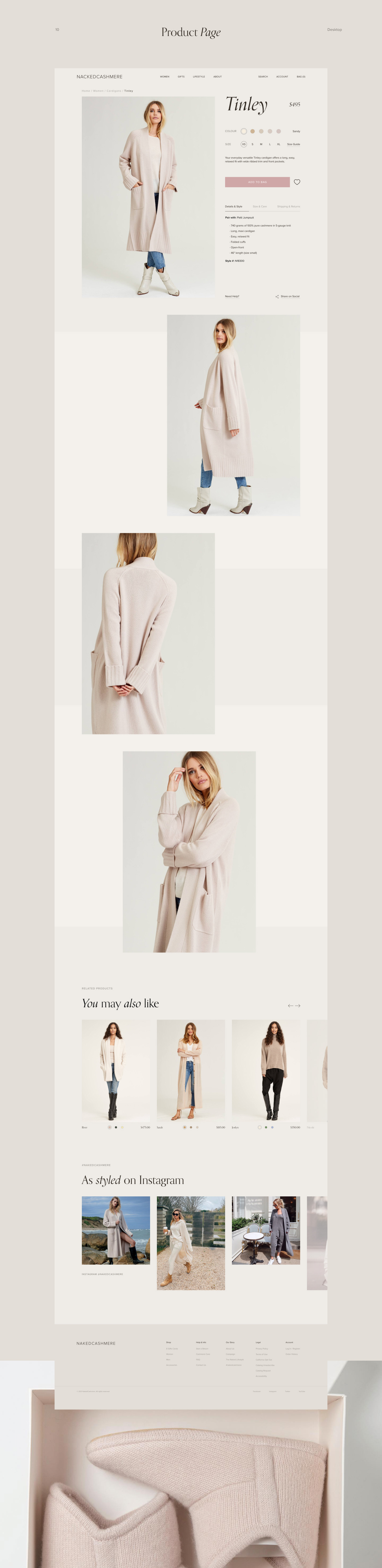 Nacked Cashmere E-Store Redesign Concept — Изображение №14 — Интерфейсы на Dprofile
