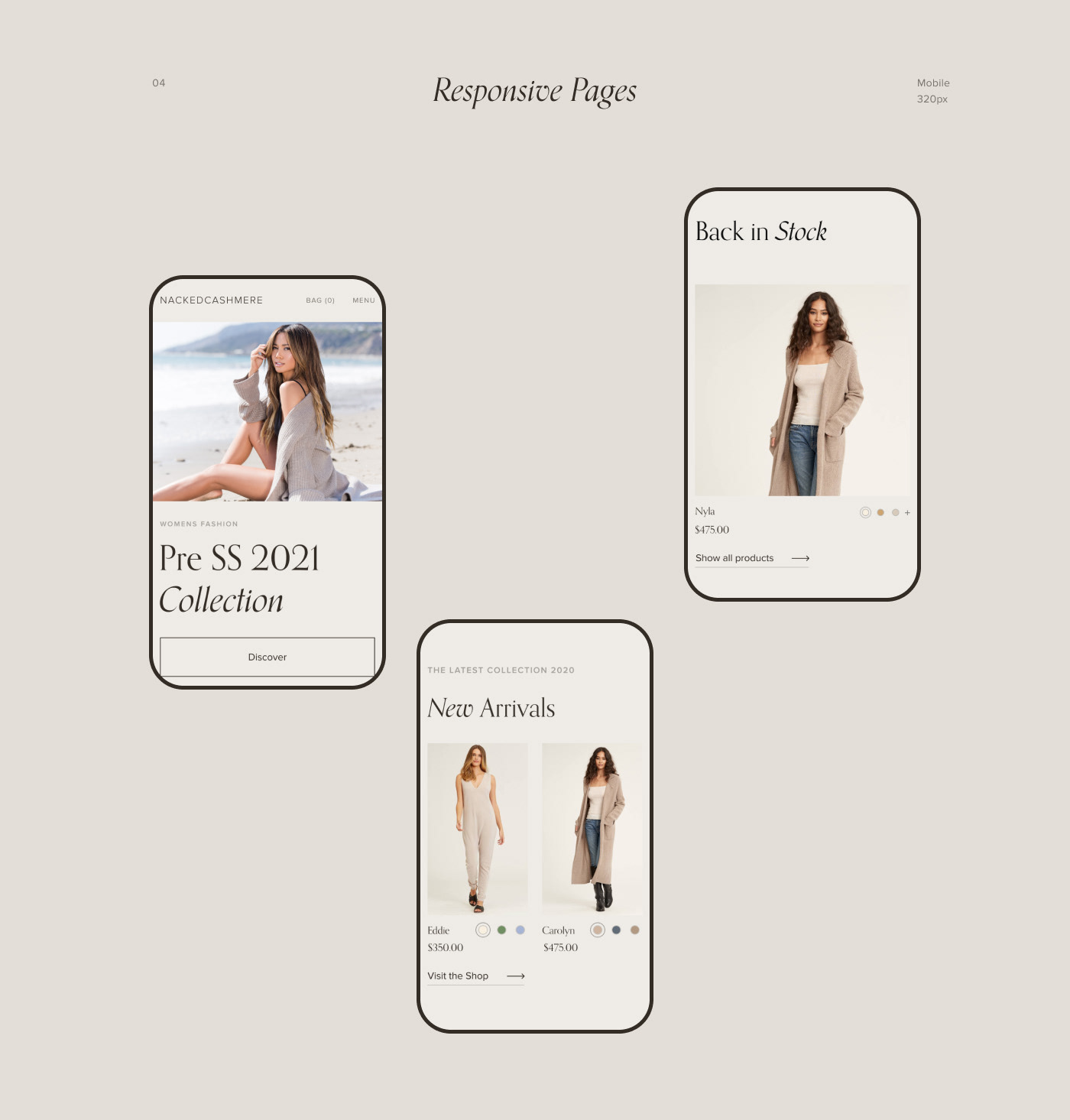 Nacked Cashmere E-Store Redesign Concept — Изображение №6 — Интерфейсы на Dprofile