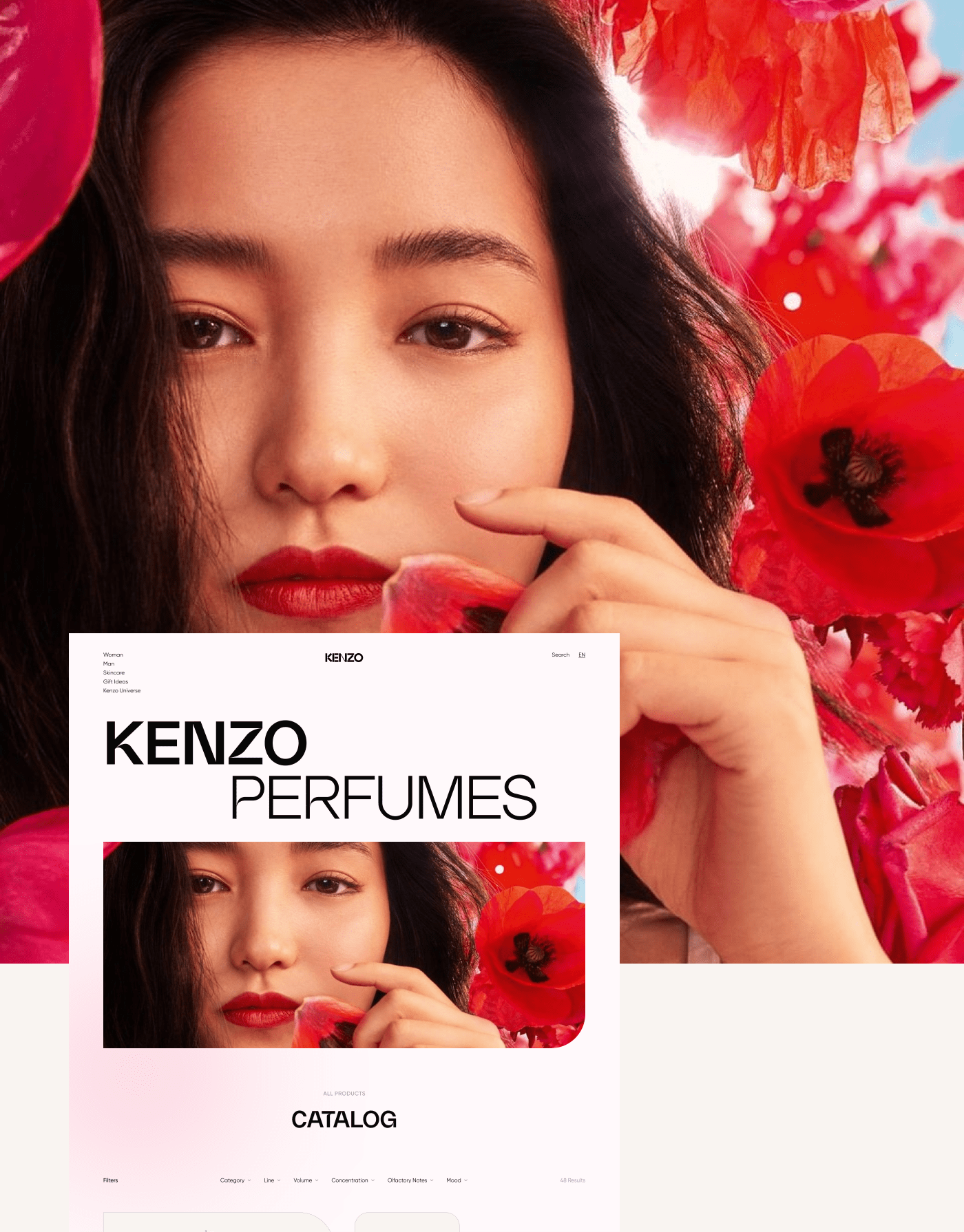 Kenzo Parfums Website Redesign Concept — Изображение №20 — Интерфейсы на Dprofile