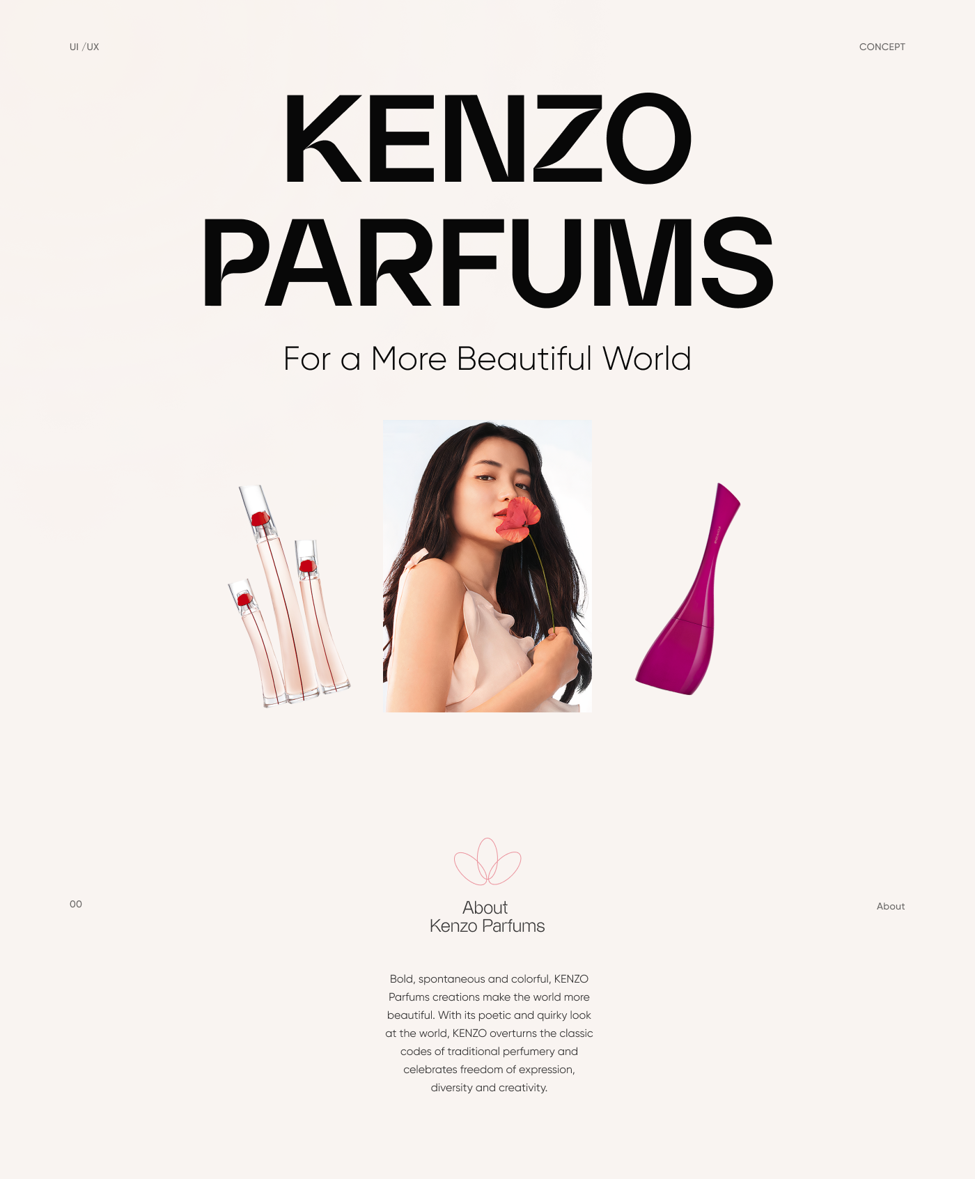 Kenzo Parfums Website Redesign Concept — Изображение №1 — Интерфейсы на Dprofile
