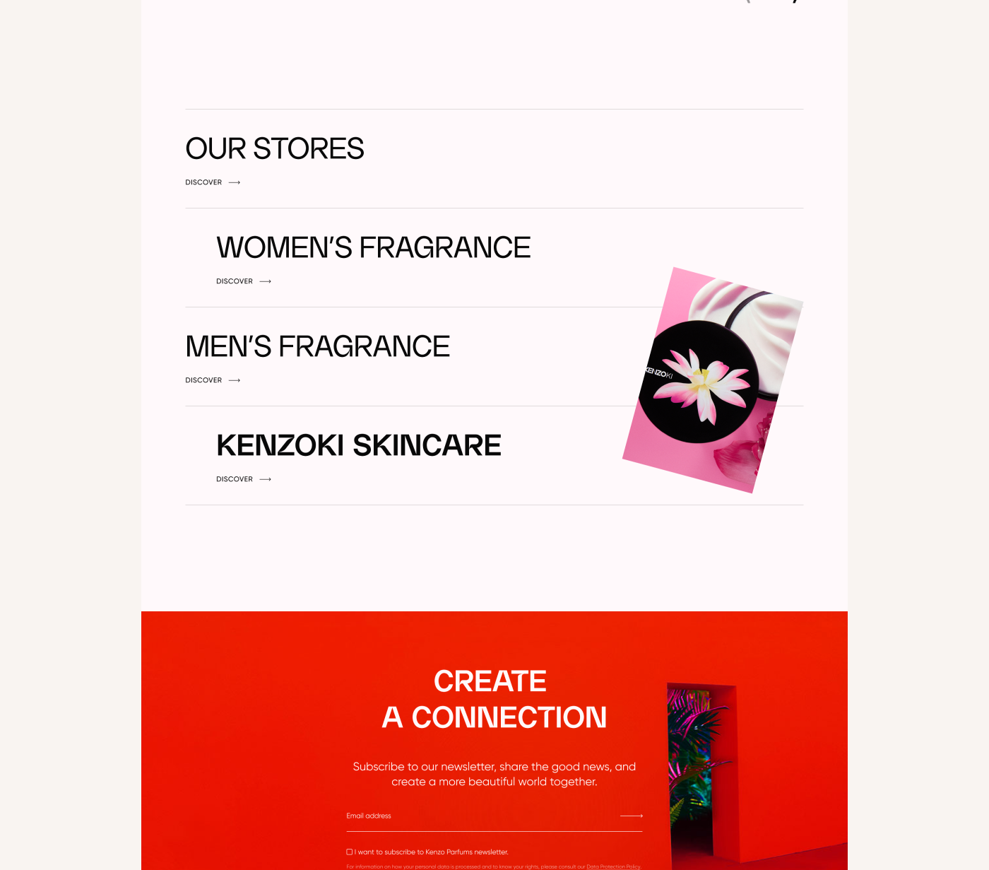 Kenzo Parfums Website Redesign Concept — Изображение №4 — Интерфейсы на Dprofile