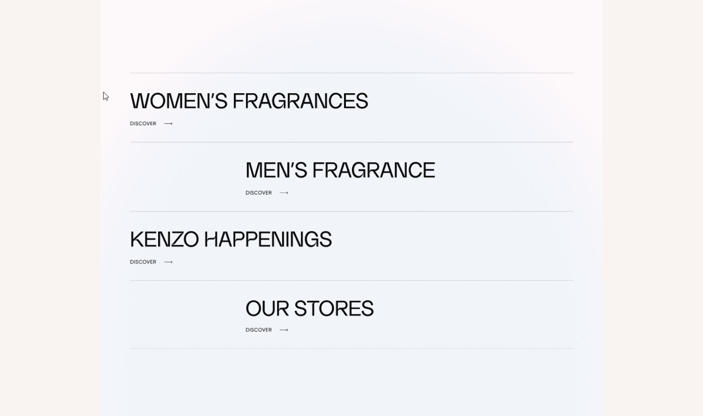 Kenzo Parfums Website Redesign Concept — Изображение №32 — Интерфейсы на Dprofile