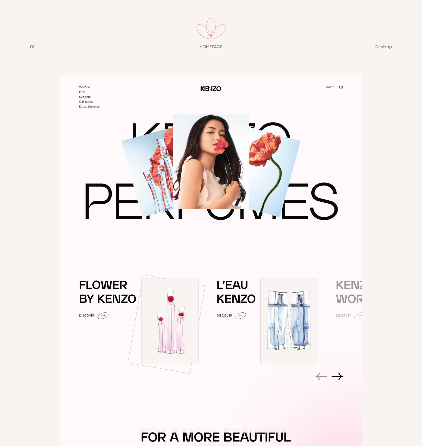 Kenzo Parfums Website Redesign Concept — Изображение №2 — Интерфейсы на Dprofile