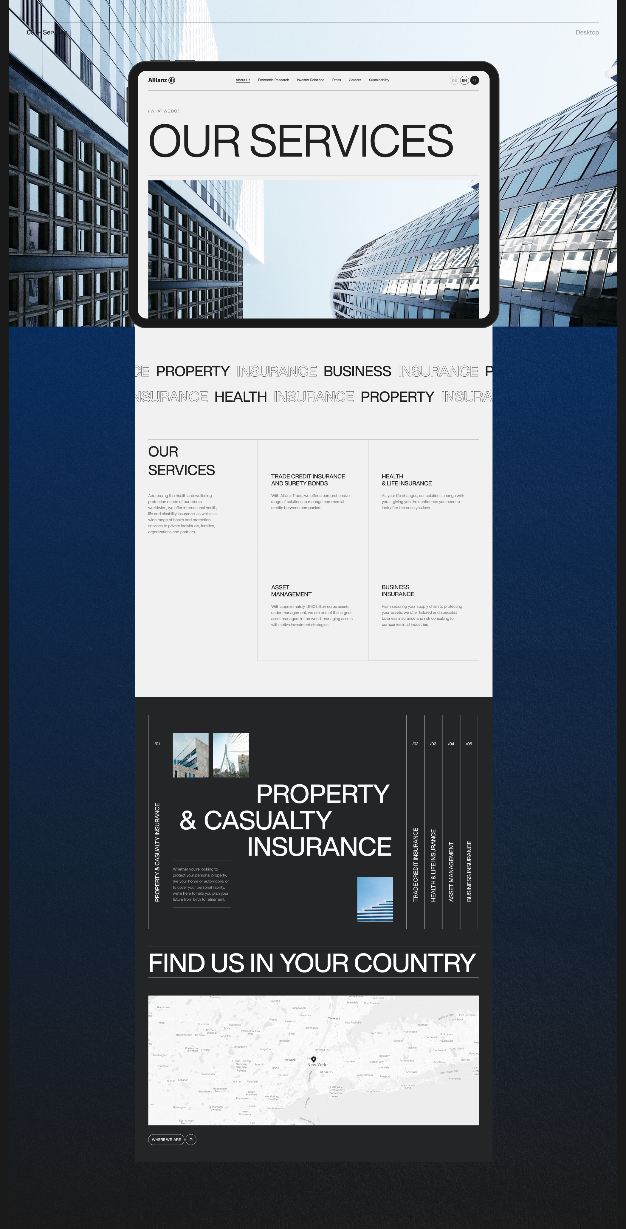 Allianz — Corporate Website Redesign — Изображение №8 — Интерфейсы, Брендинг на Dprofile