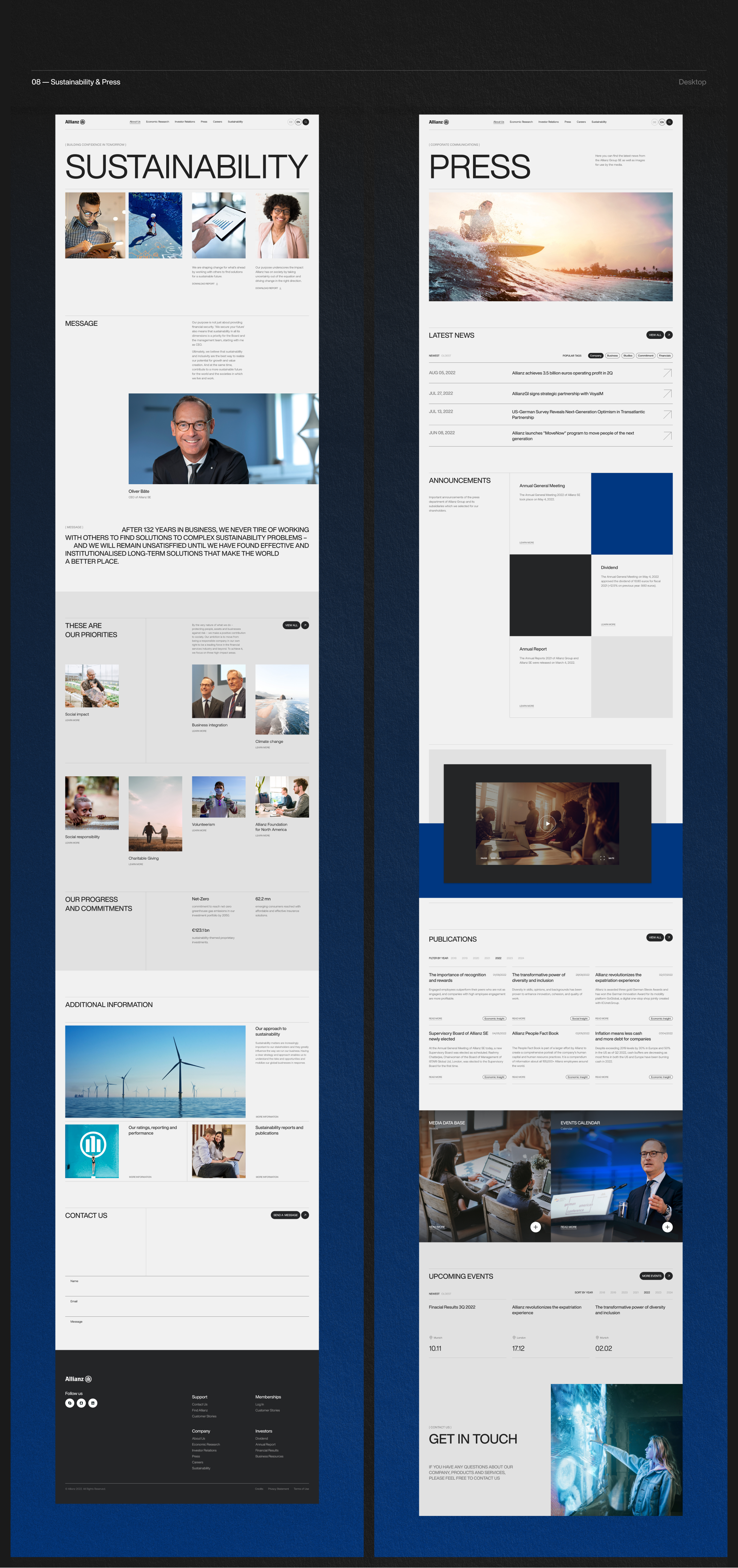 Allianz — Corporate Website Redesign — Изображение №12 — Интерфейсы, Брендинг на Dprofile