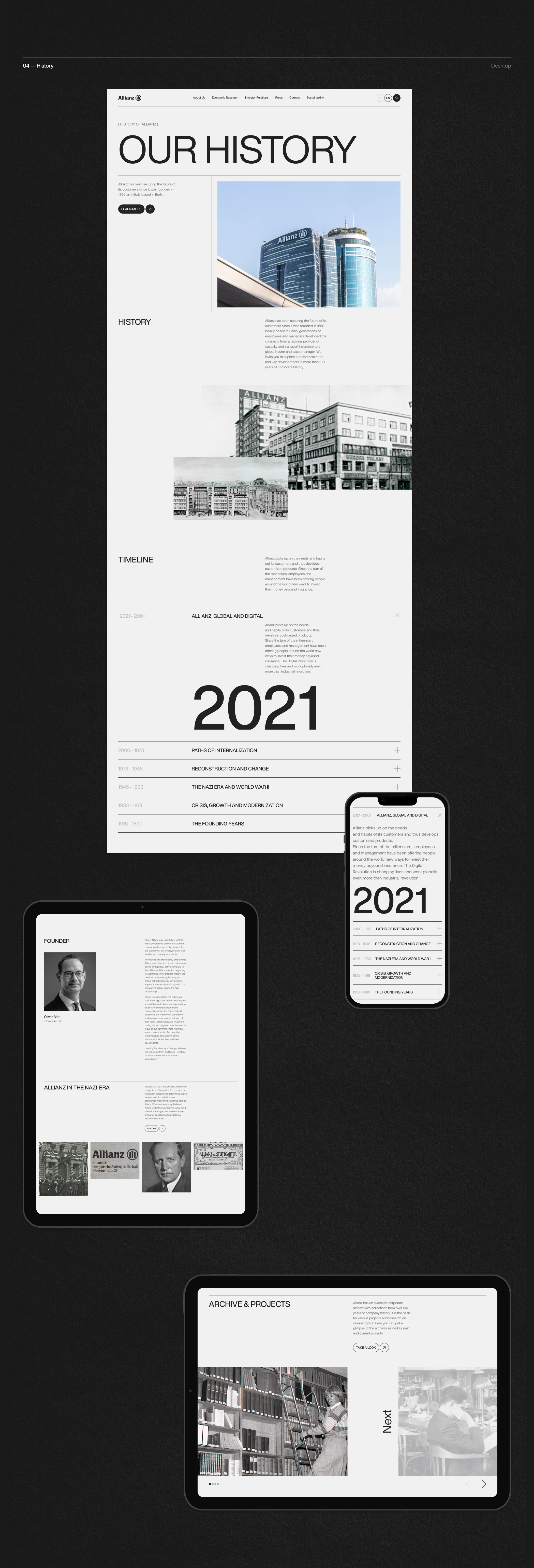 Allianz — Corporate Website Redesign — Изображение №6 — Интерфейсы, Брендинг на Dprofile