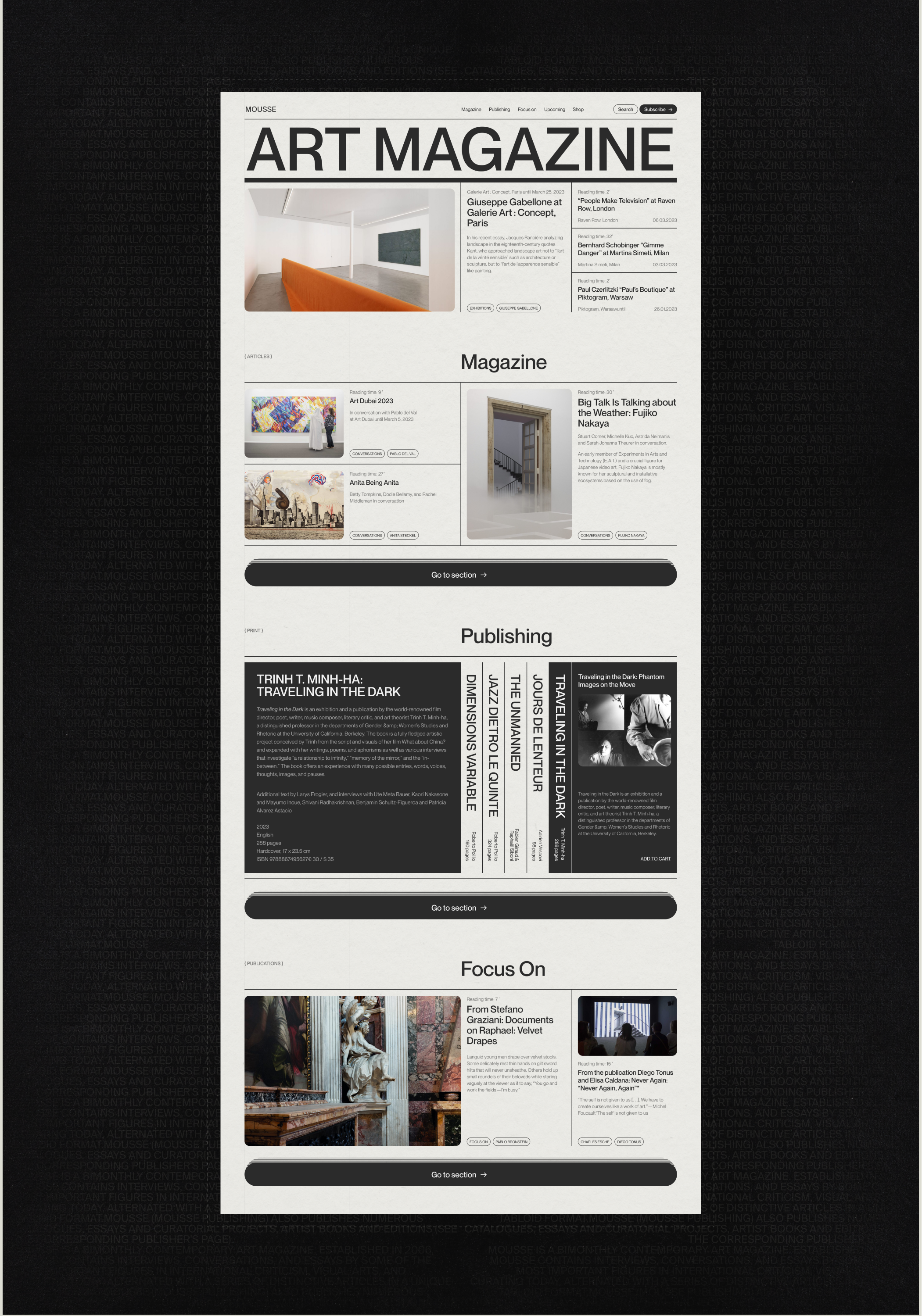 Art Magazine — Website Redesign — Изображение №2 — Интерфейсы, Брендинг на Dprofile