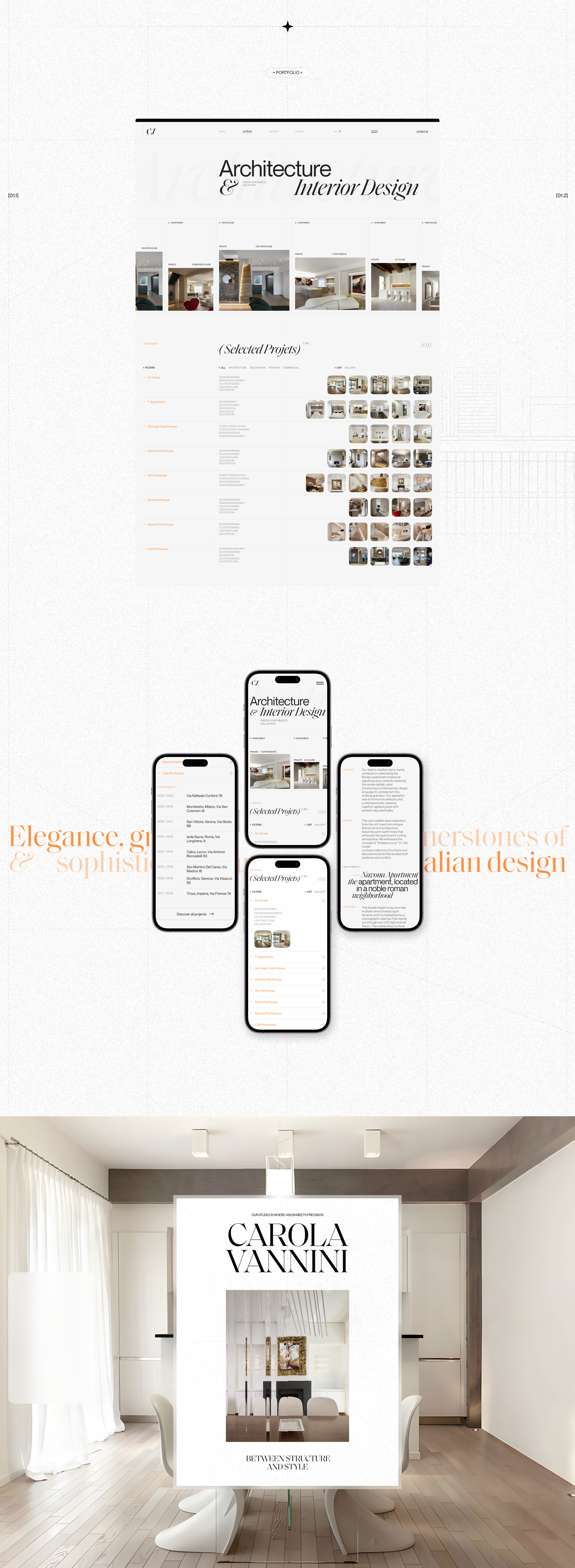 Architecture & Interior Design Studio Website Redesign — Изображение №2 — Интерфейсы, Брендинг на Dprofile