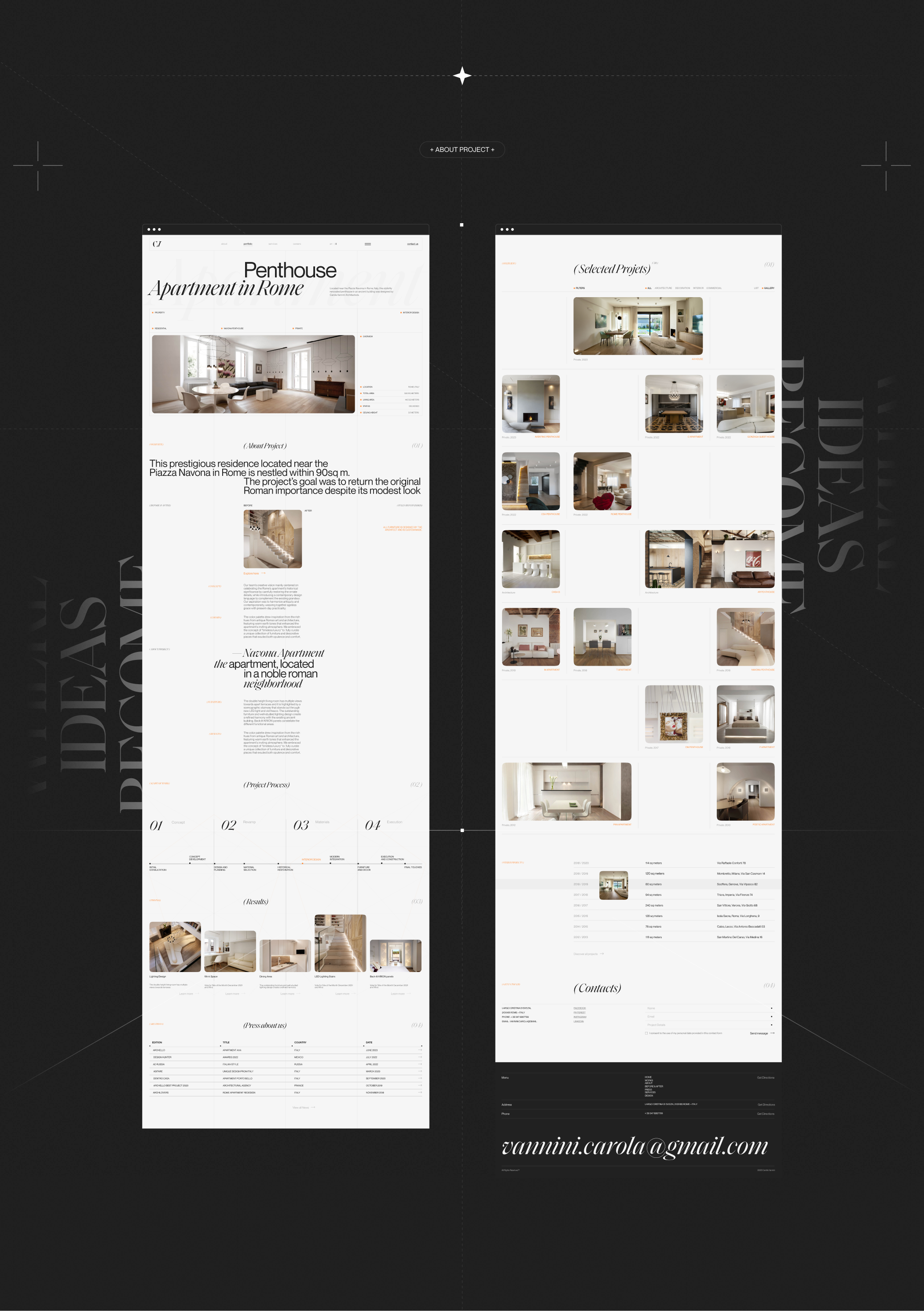 Architecture & Interior Design Studio Website Redesign — Изображение №6 — Интерфейсы, Брендинг на Dprofile