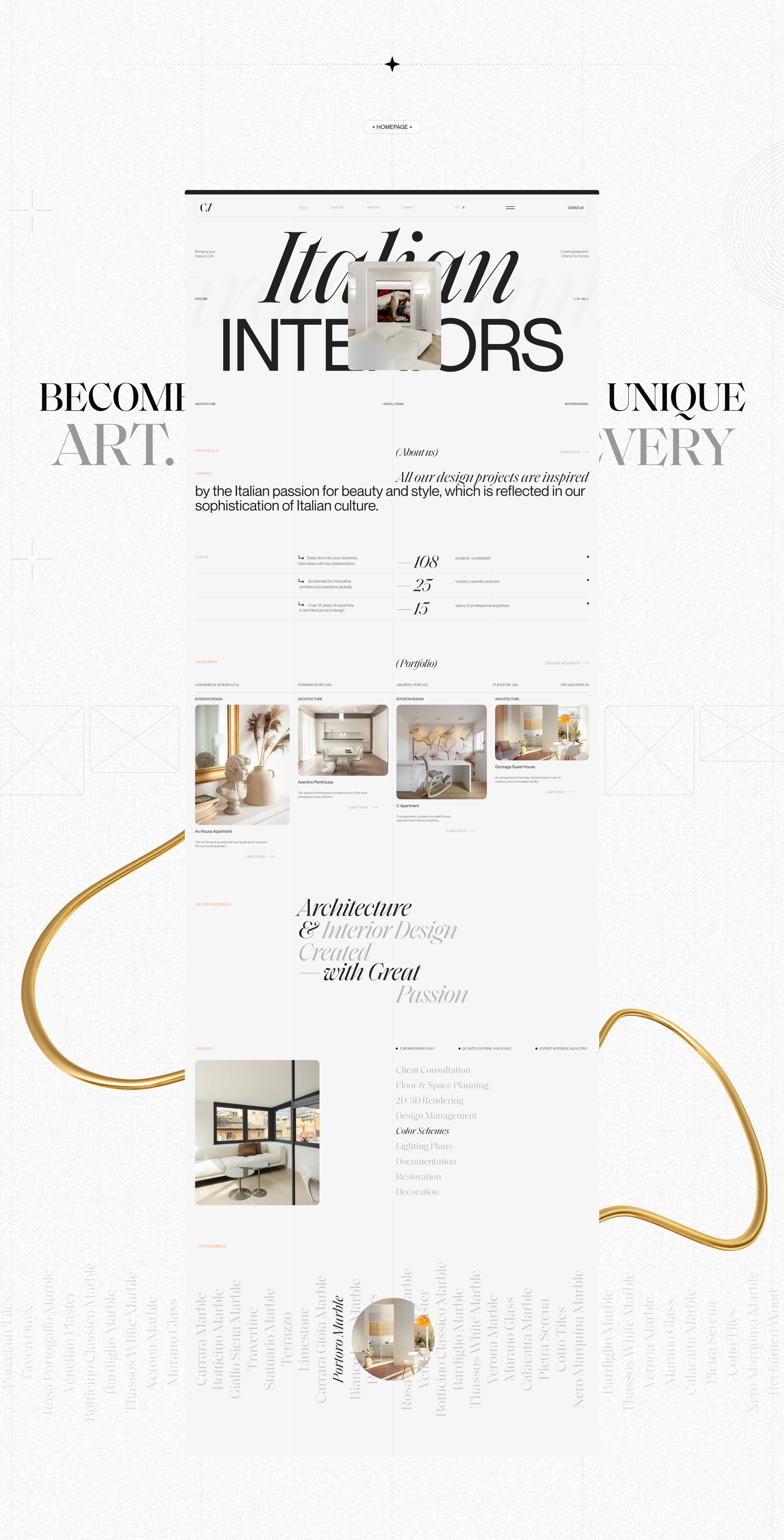 Architecture & Interior Design Studio Website Redesign — Изображение №4 — Интерфейсы, Брендинг на Dprofile