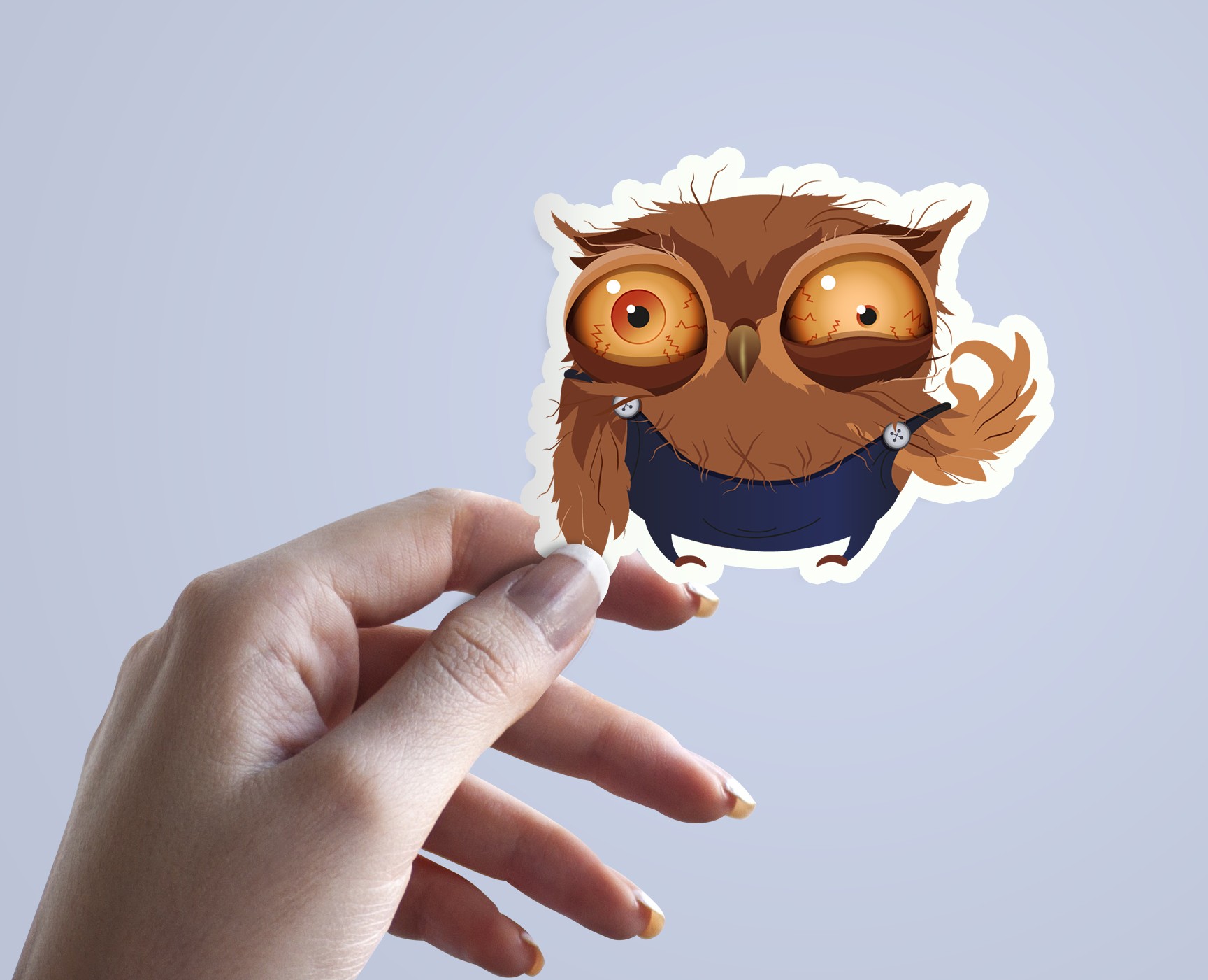 Стикерпак "Сова-марафонец" для Telegram — Иллюстрация на Dprofile