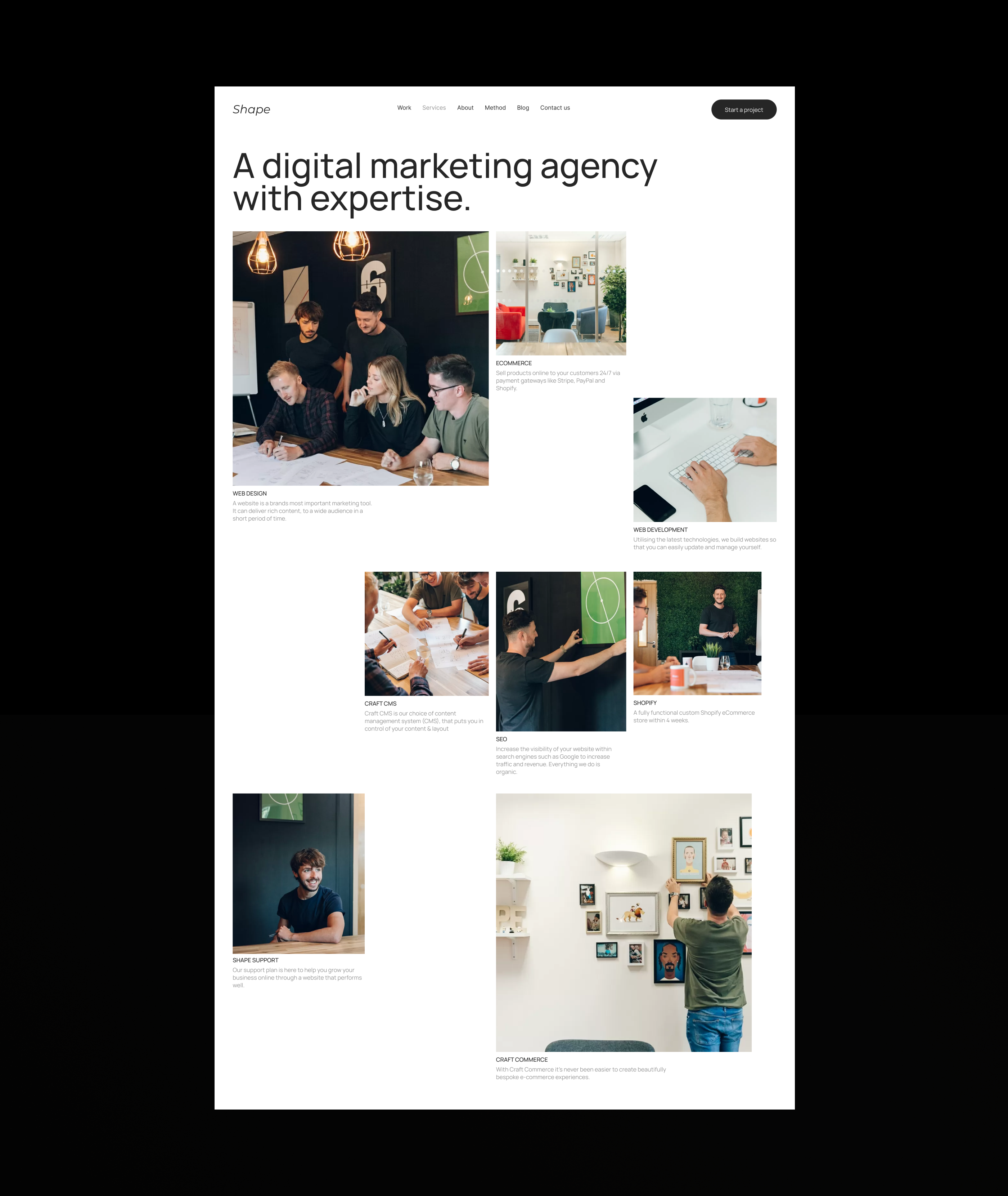 Shape studio website — Изображение №9 — Интерфейсы, Брендинг на Dprofile