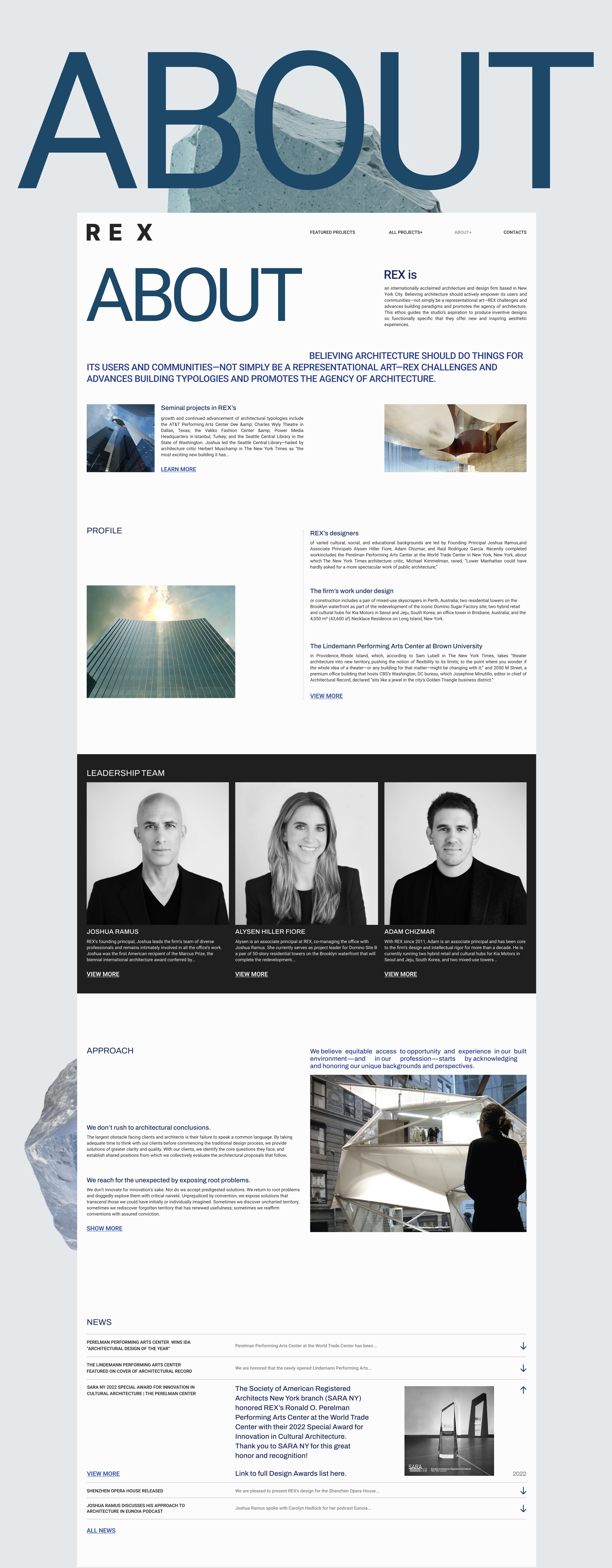 REX Architecture | Corporate Website — Изображение №14 — Интерфейсы, Брендинг на Dprofile