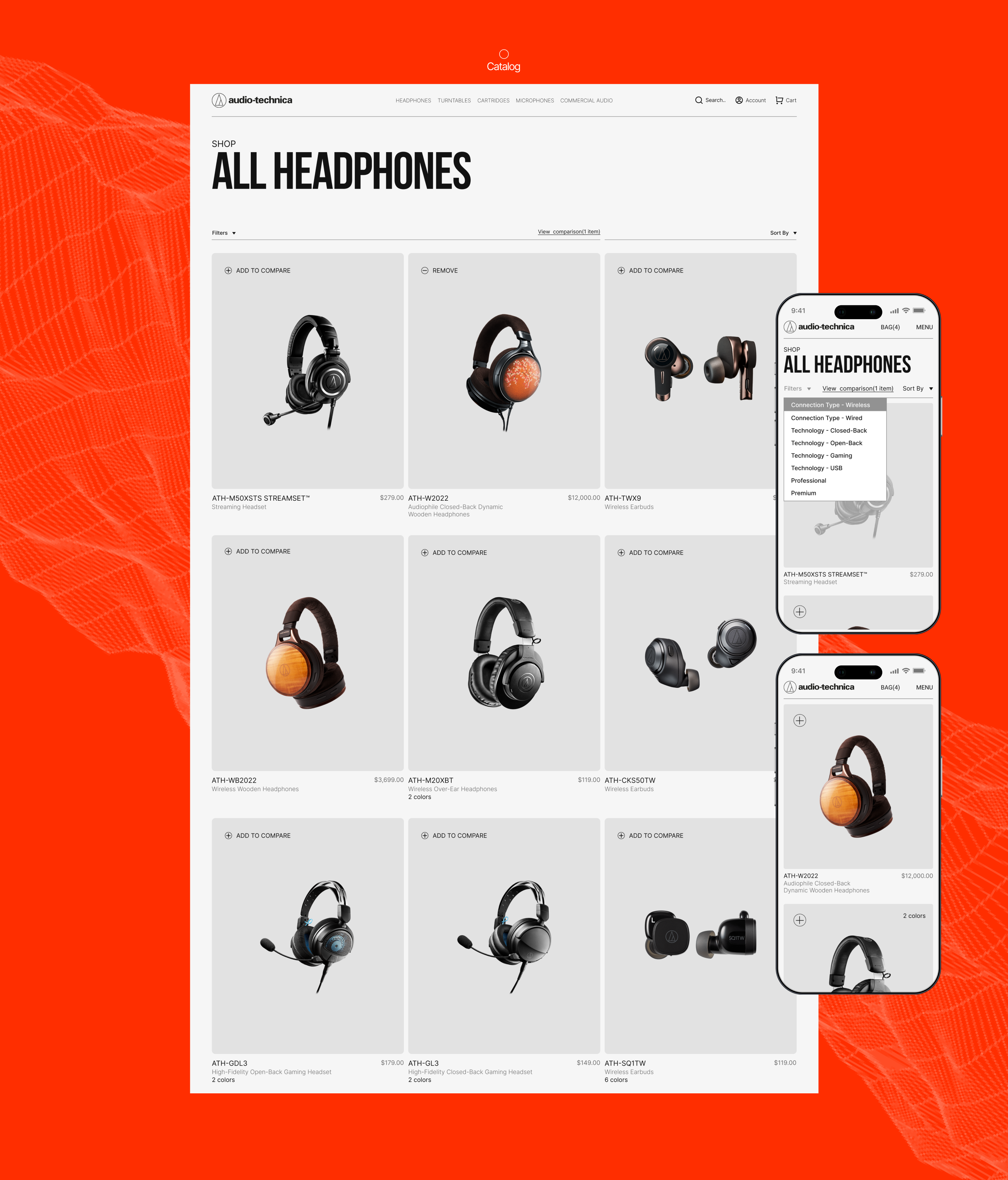 Audio-Technica | E-commerce | Redesign — Изображение №6 — Интерфейсы, Брендинг на Dprofile