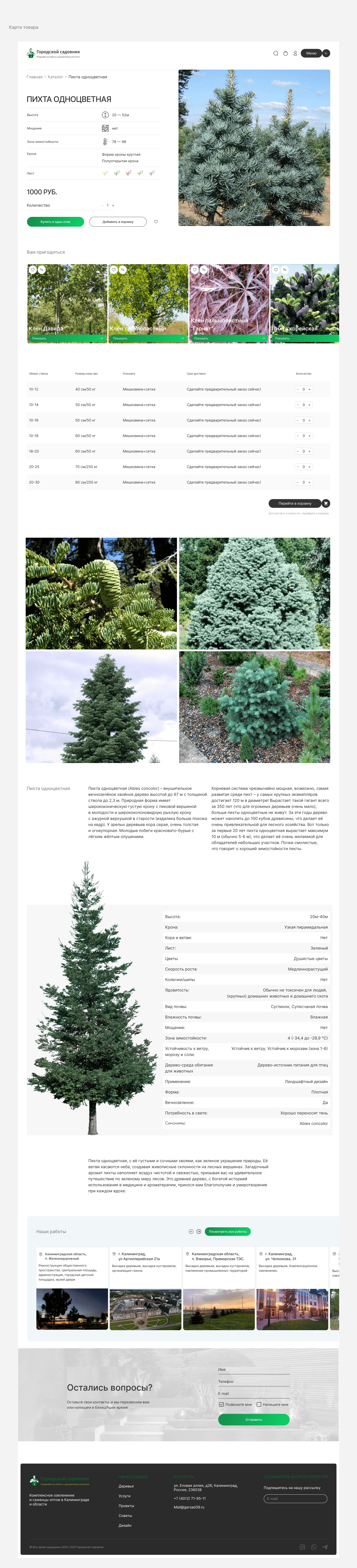 Gorsad - Ландшафтные работы и декоративные растения — Изображение №3 — Интерфейсы на Dprofile