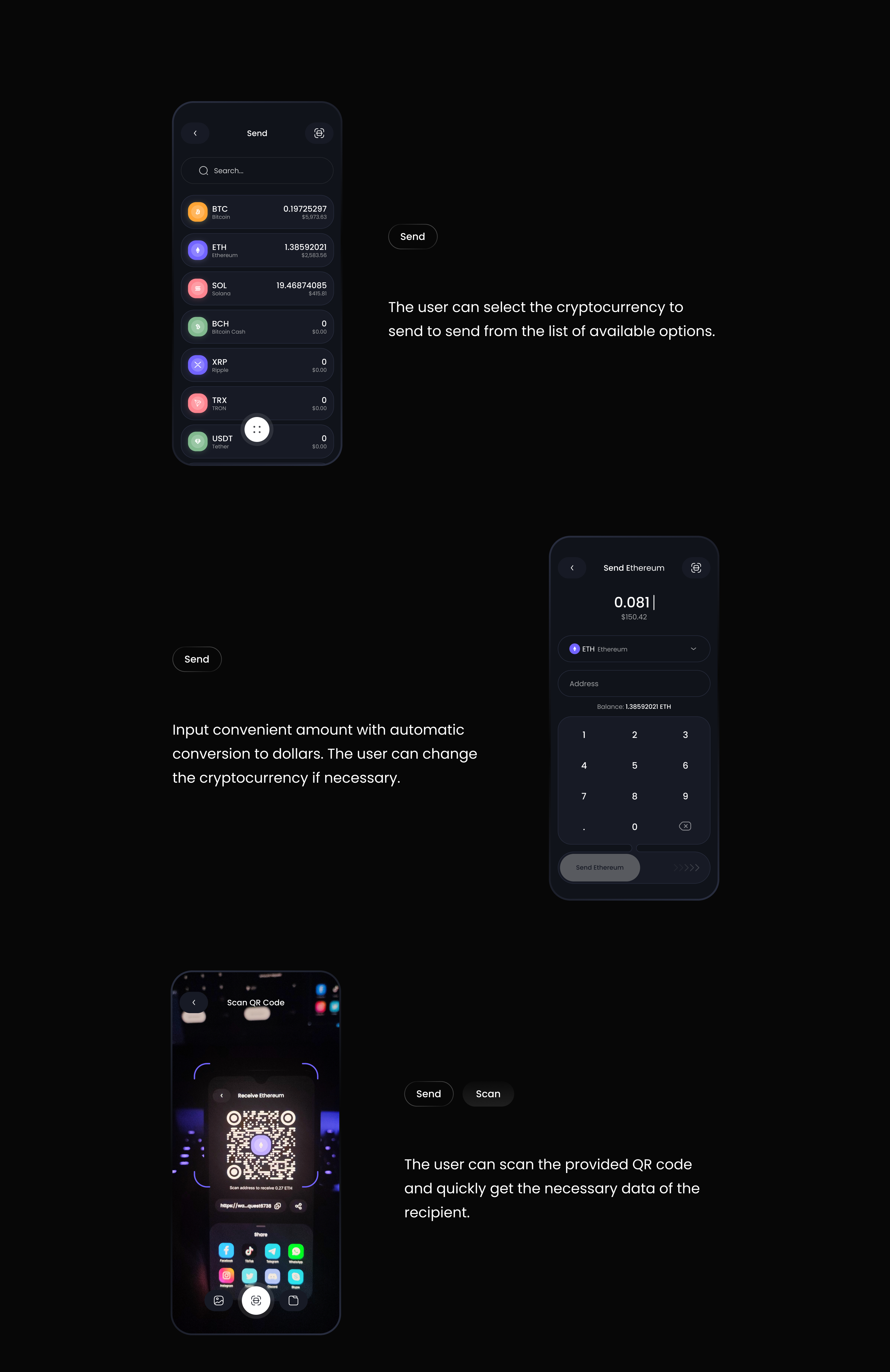 Crypto Wallet Mobile App — Изображение №6 — Интерфейсы на Dprofile