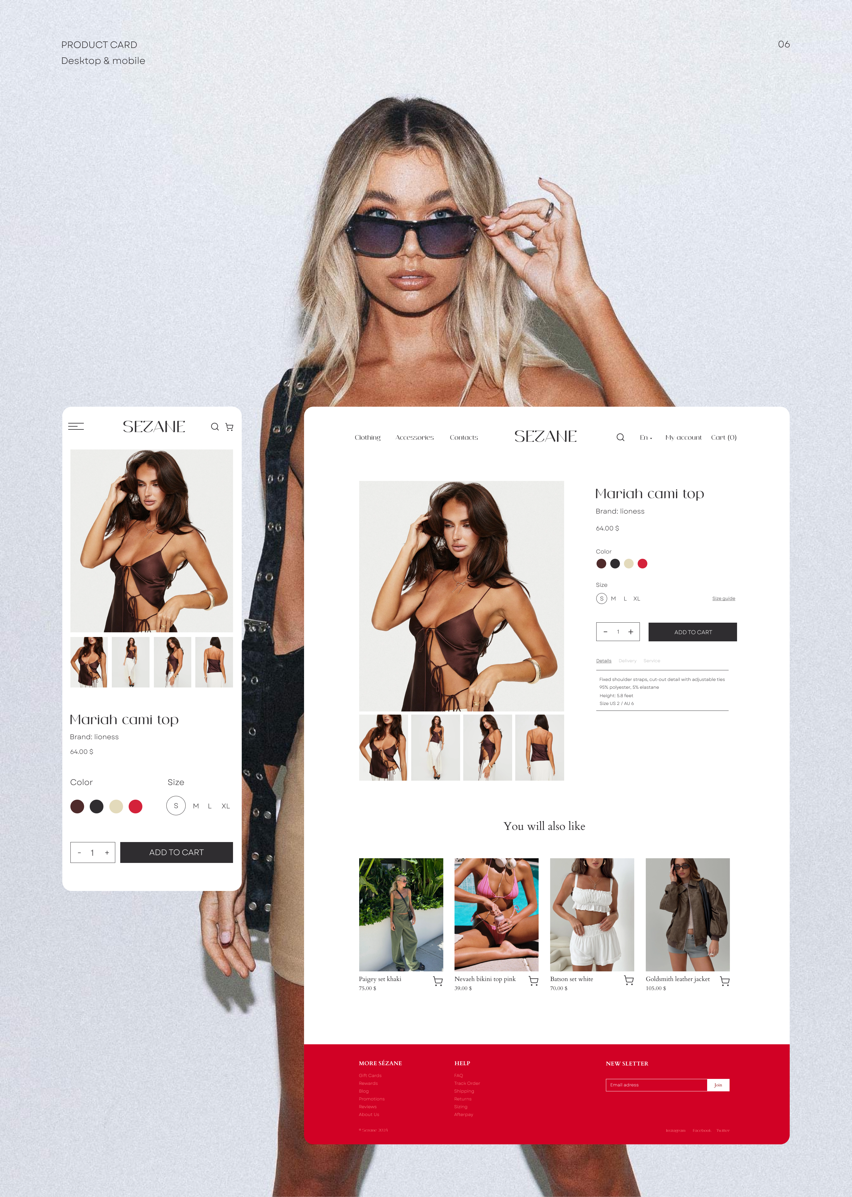 Sézane - online women's clothing store — Изображение №7 — Интерфейсы, Графика на Dprofile