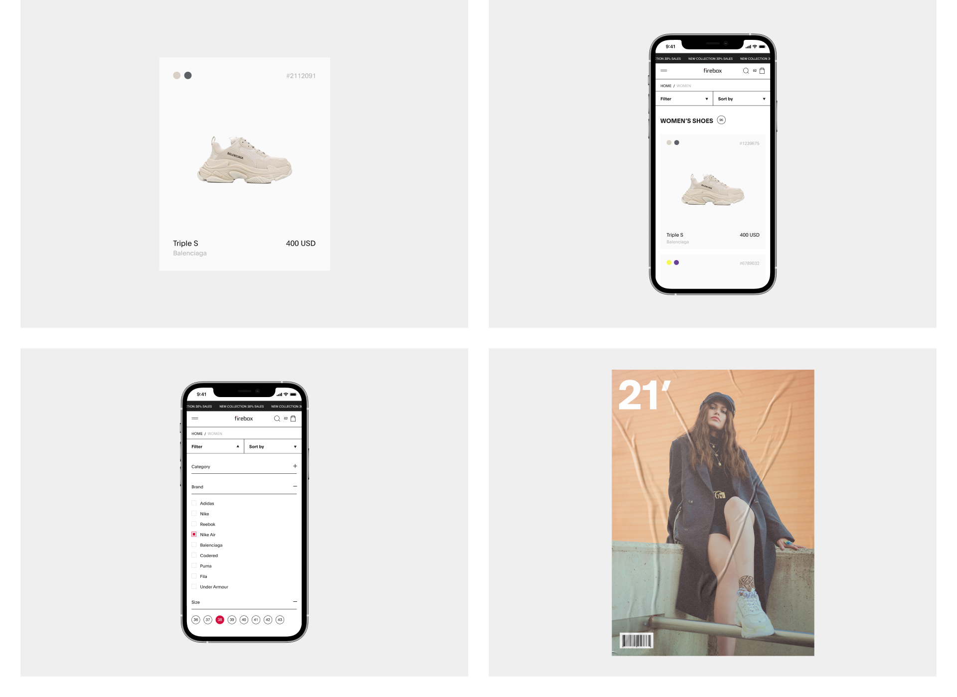 FIREBOX | E-commerce — Изображение №8 — Анимация, Интерфейсы на Dprofile