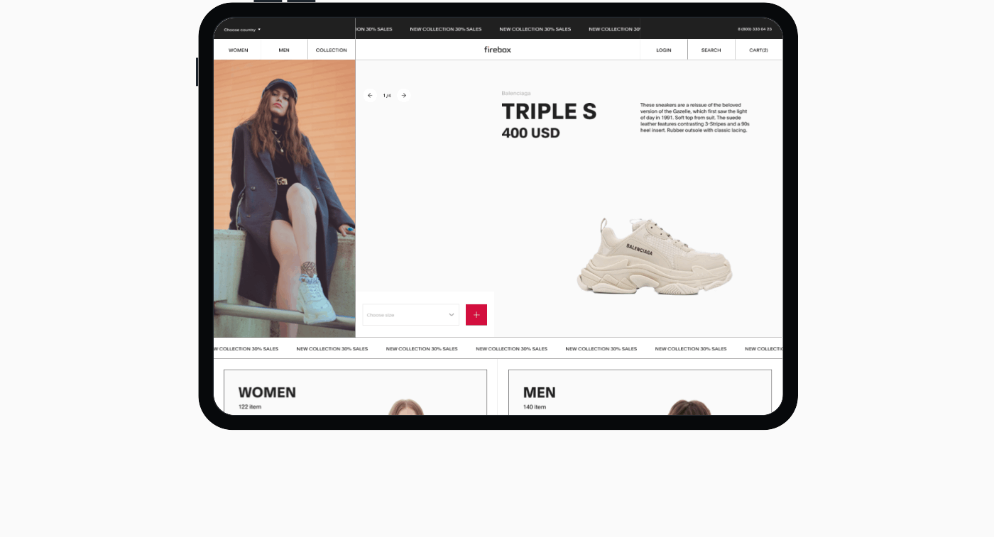 FIREBOX | E-commerce — Изображение №3 — Анимация, Интерфейсы на Dprofile